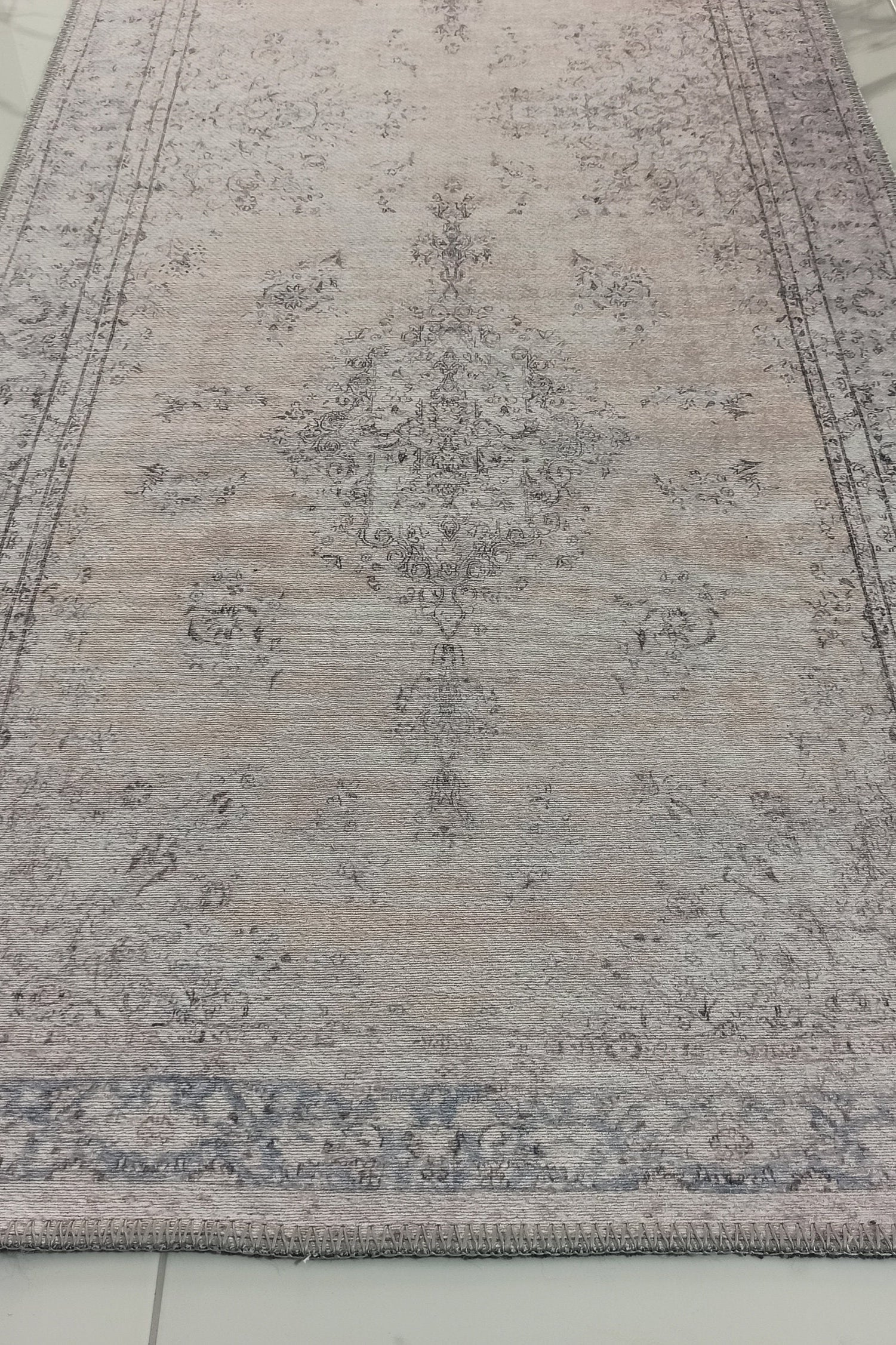 Fara Rug Turkish Neutral Faded Ivory Rug
