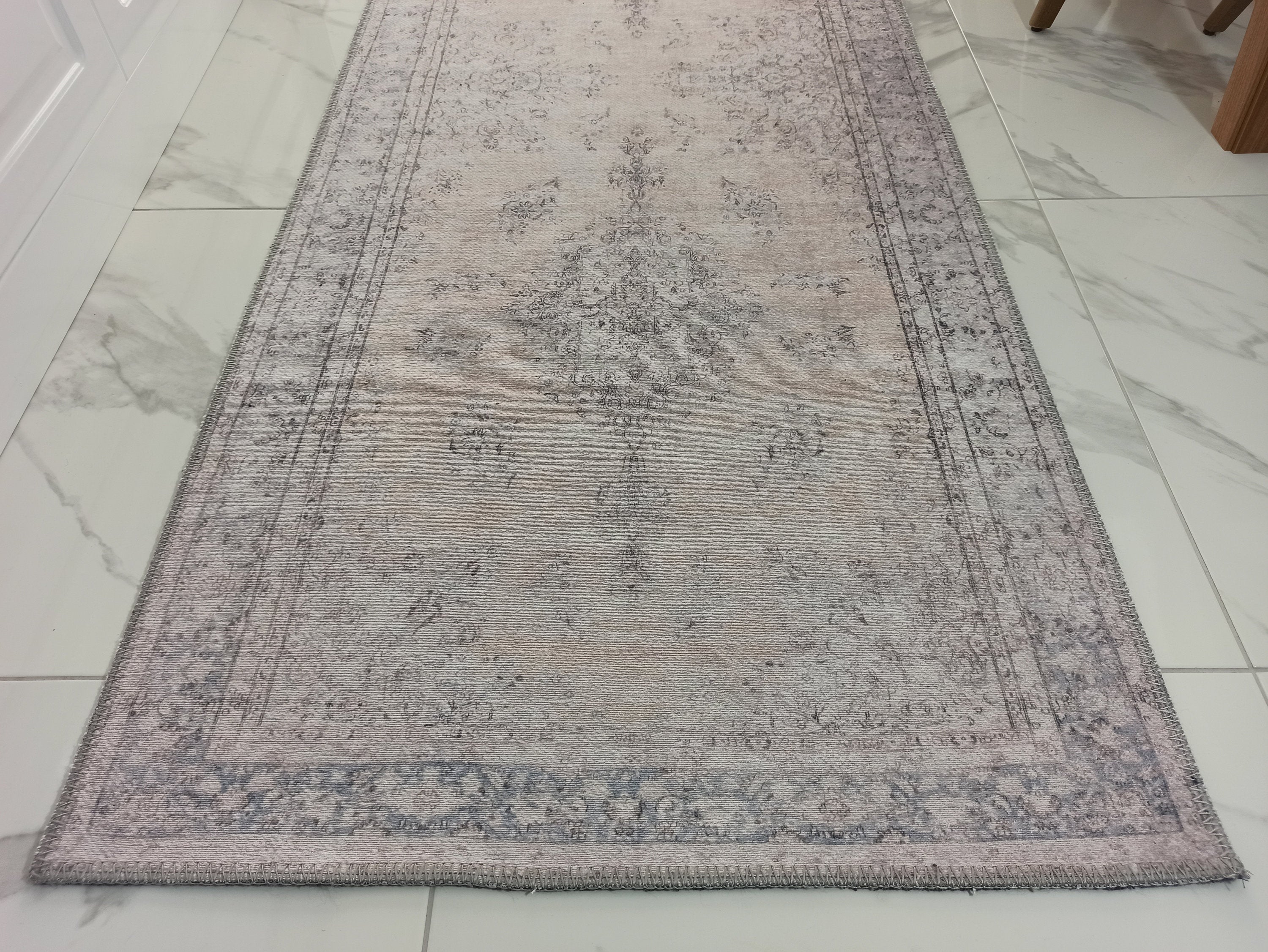 Fara Rug Turkish Neutral Faded Ivory Rug
