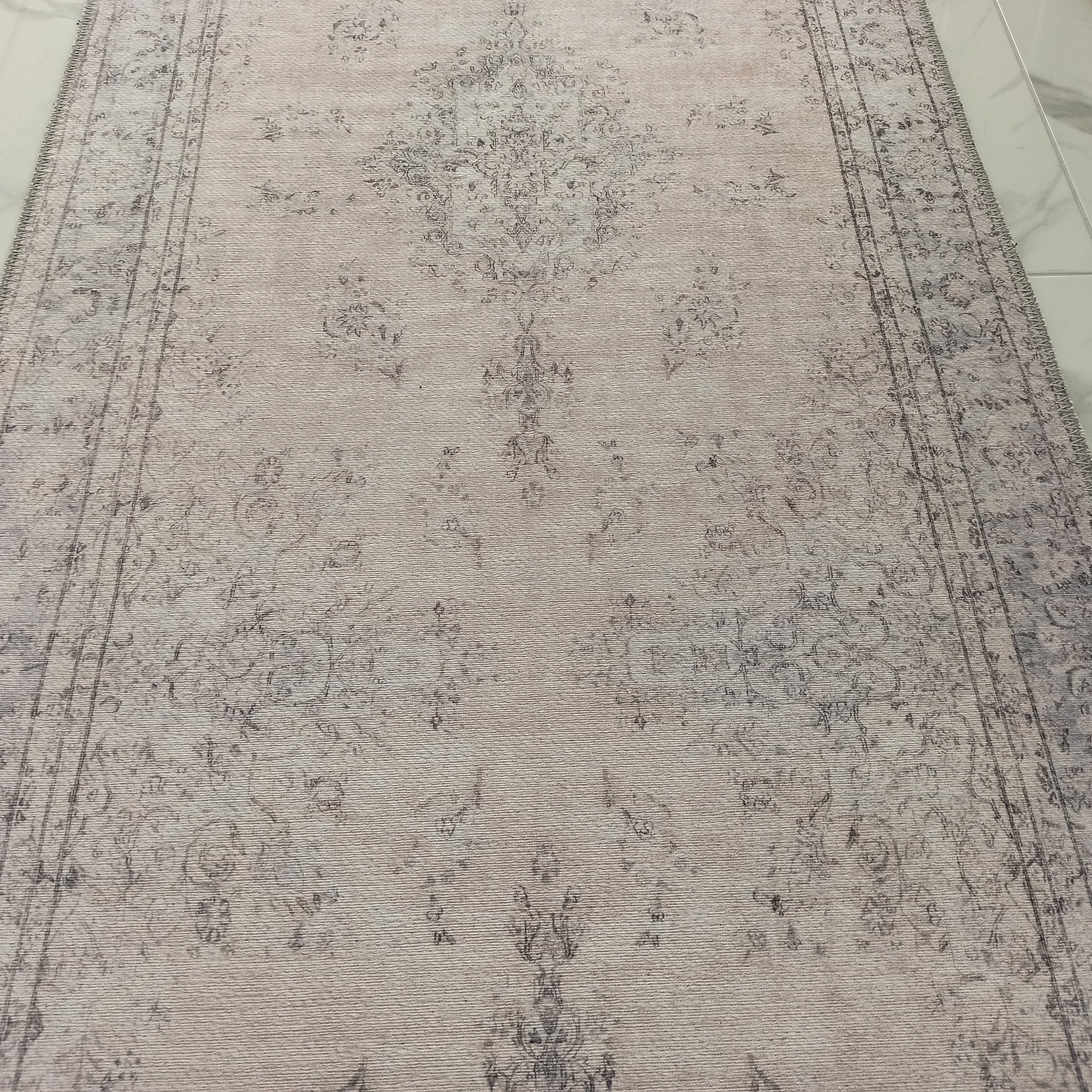 Fara Rug Turkish Neutral Faded Ivory Rug