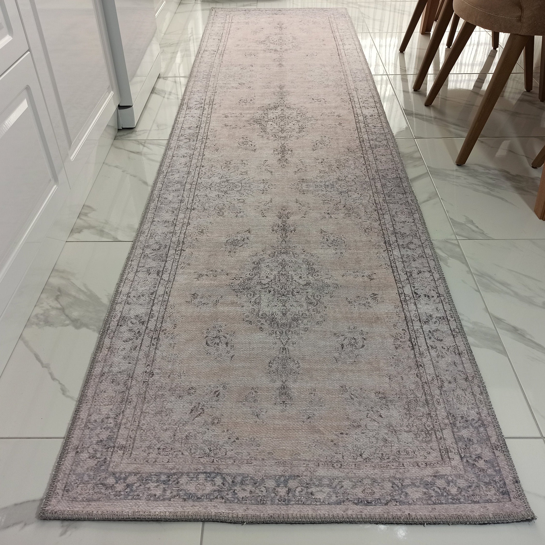 Fara Rug Turkish Neutral Faded Ivory Rug