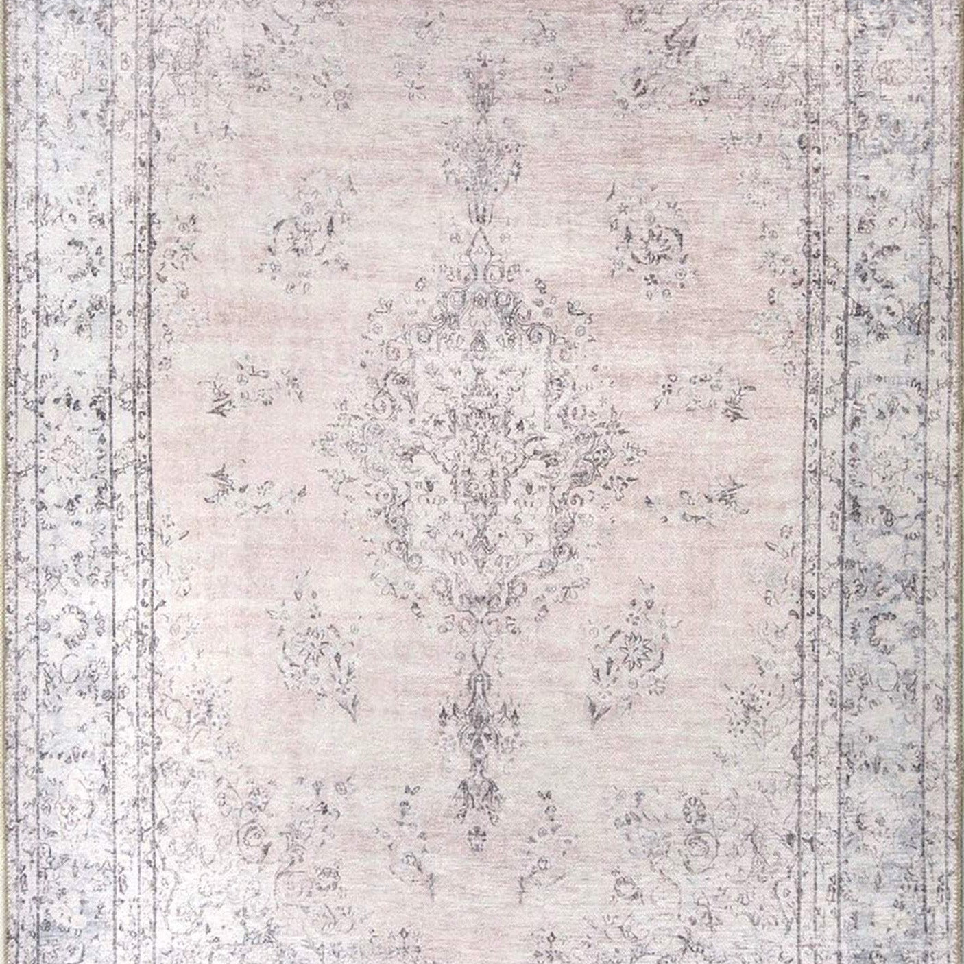 Fara Rug Turkish Neutral Faded Ivory Rug