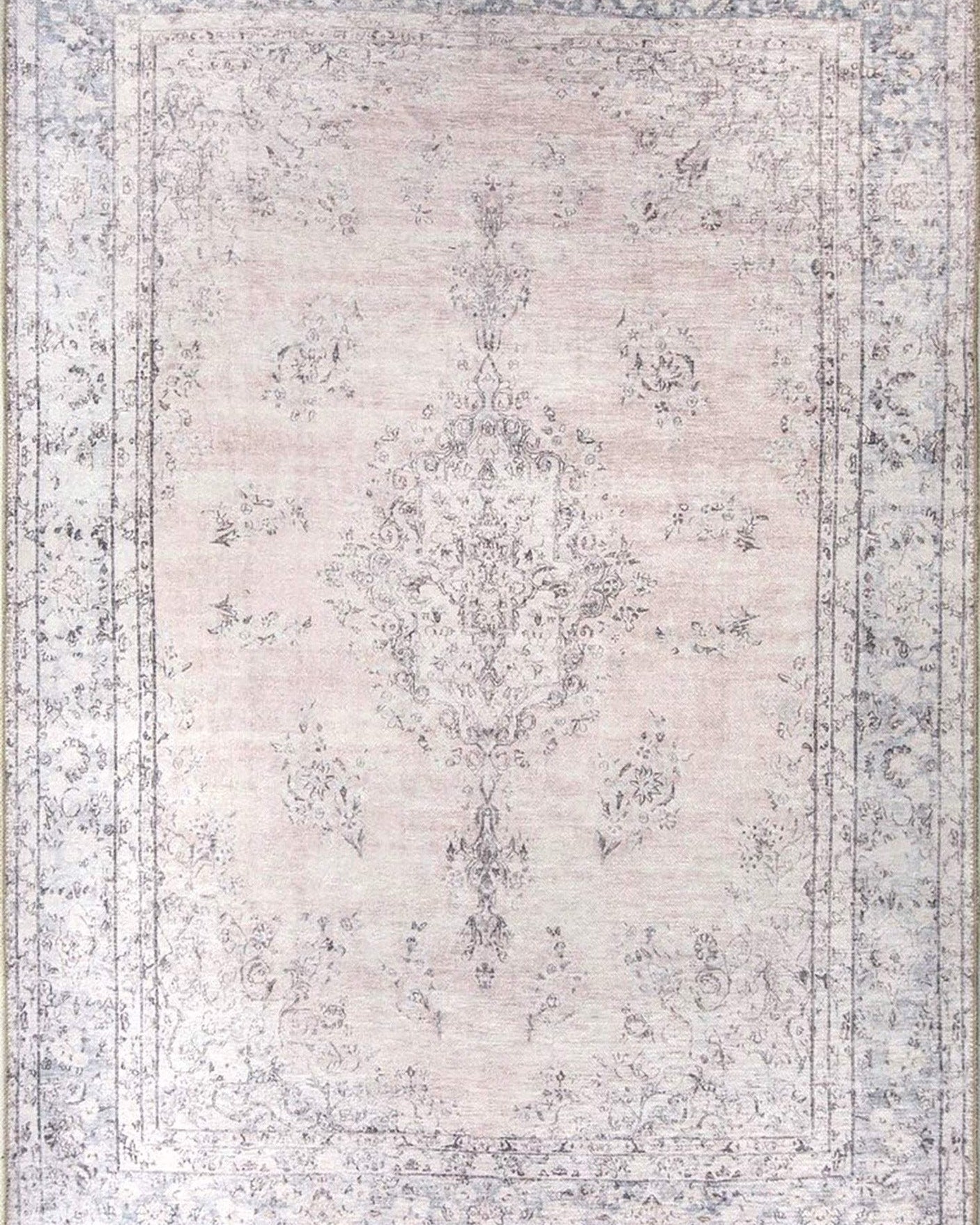 Fara Rug Turkish Neutral Faded Ivory Rug