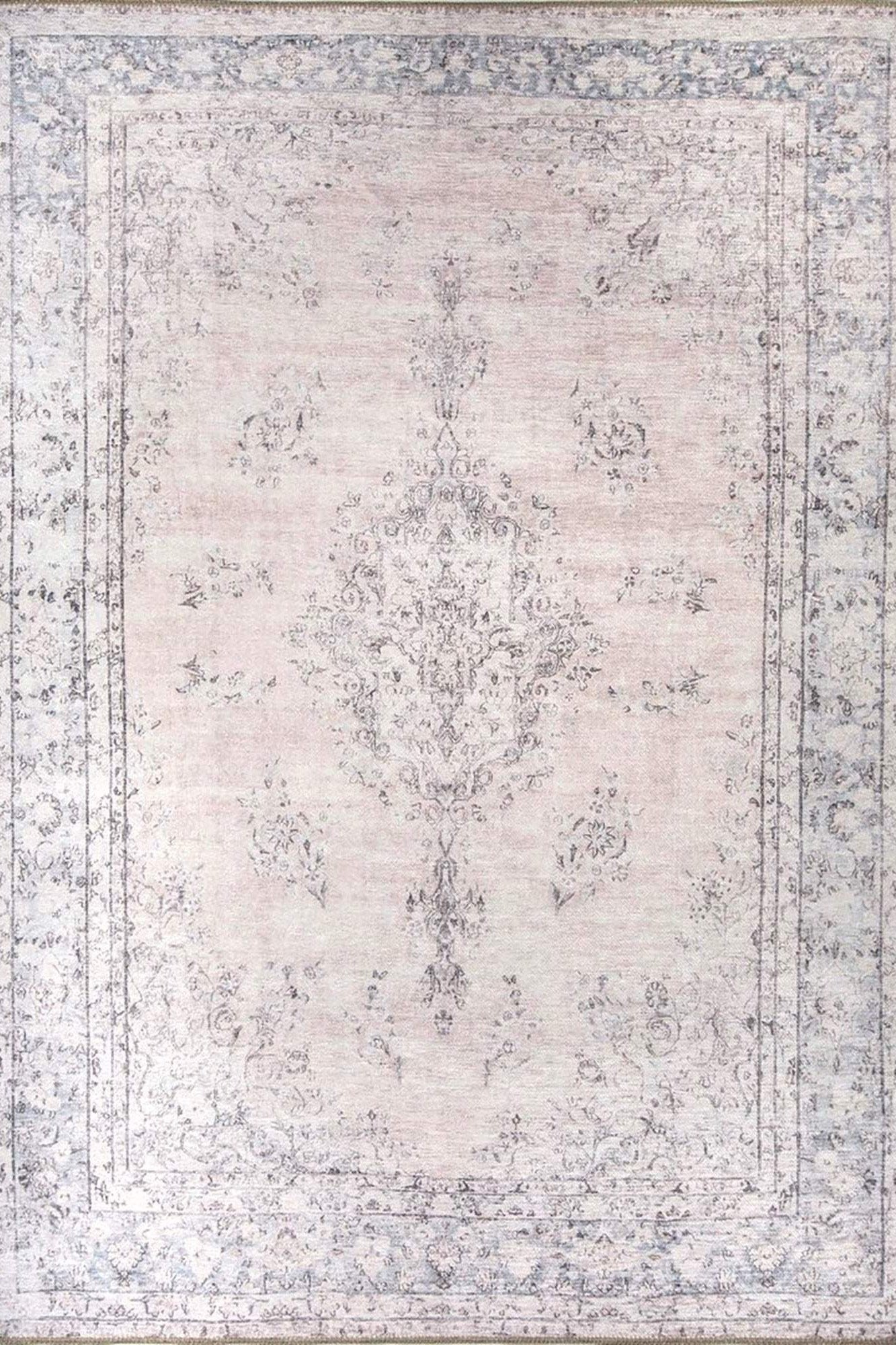 Fara Rug Turkish Neutral Faded Ivory Rug