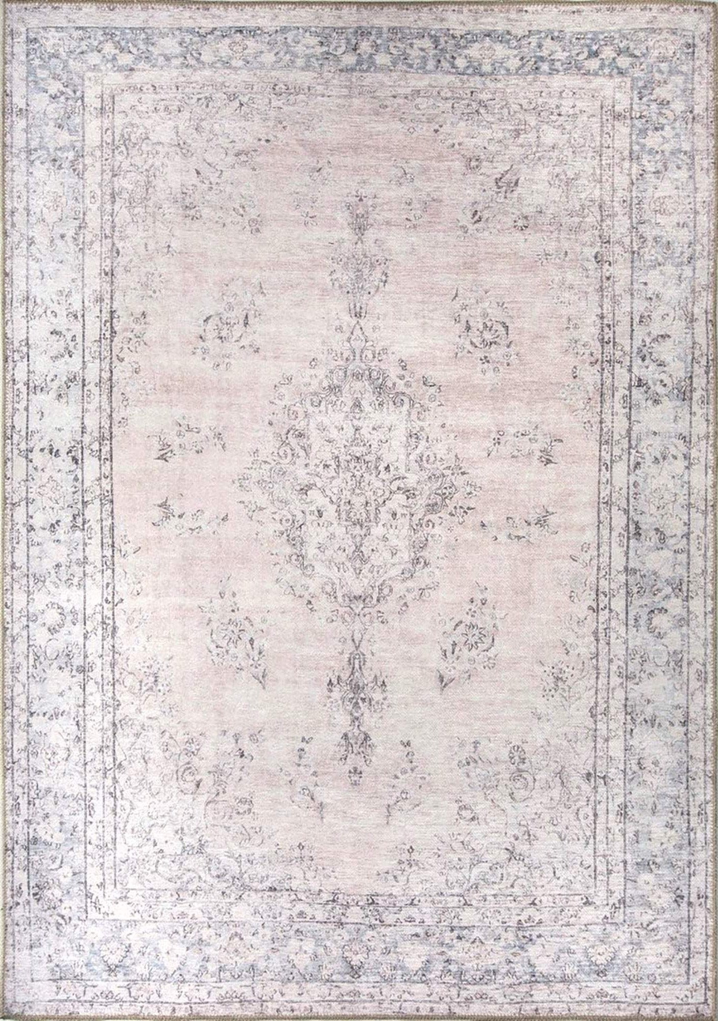 Fara Rug Turkish Neutral Faded Ivory Rug