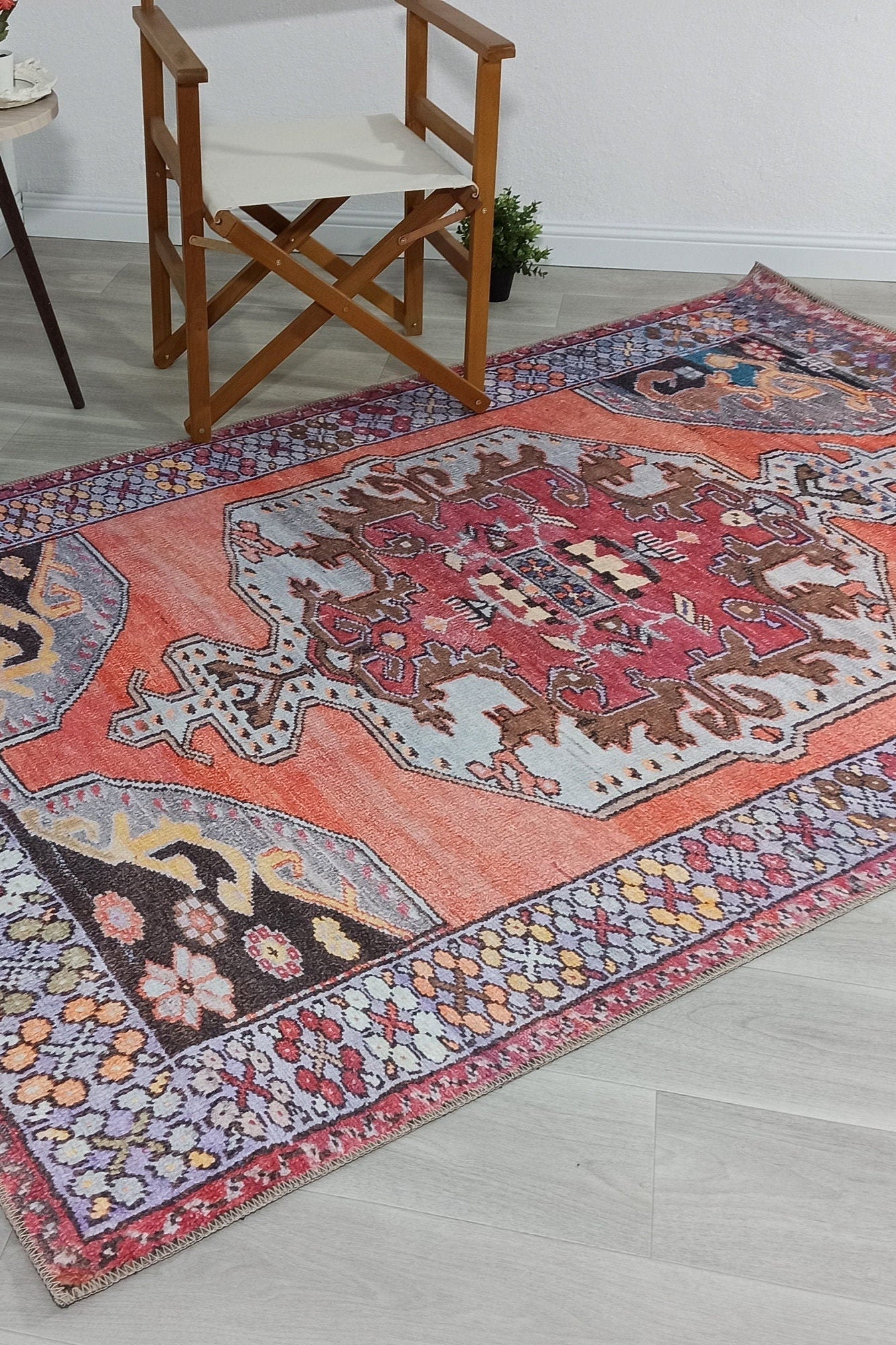 Farda Rug Turkish Blush Coral Pink Rug