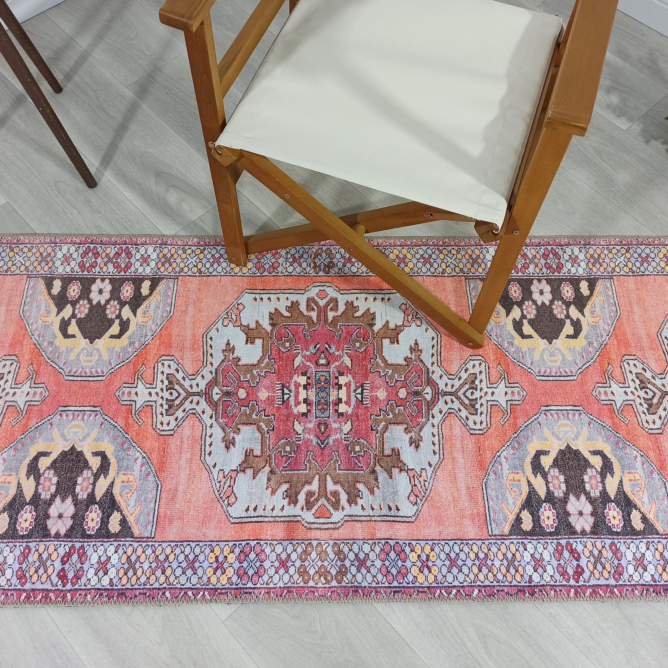 Farda Rug Turkish Blush Coral Pink Rug