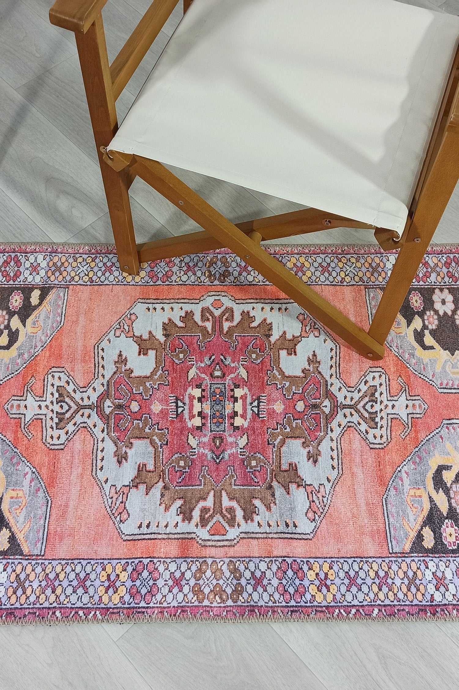 Farda Rug Turkish Blush Coral Pink Rug