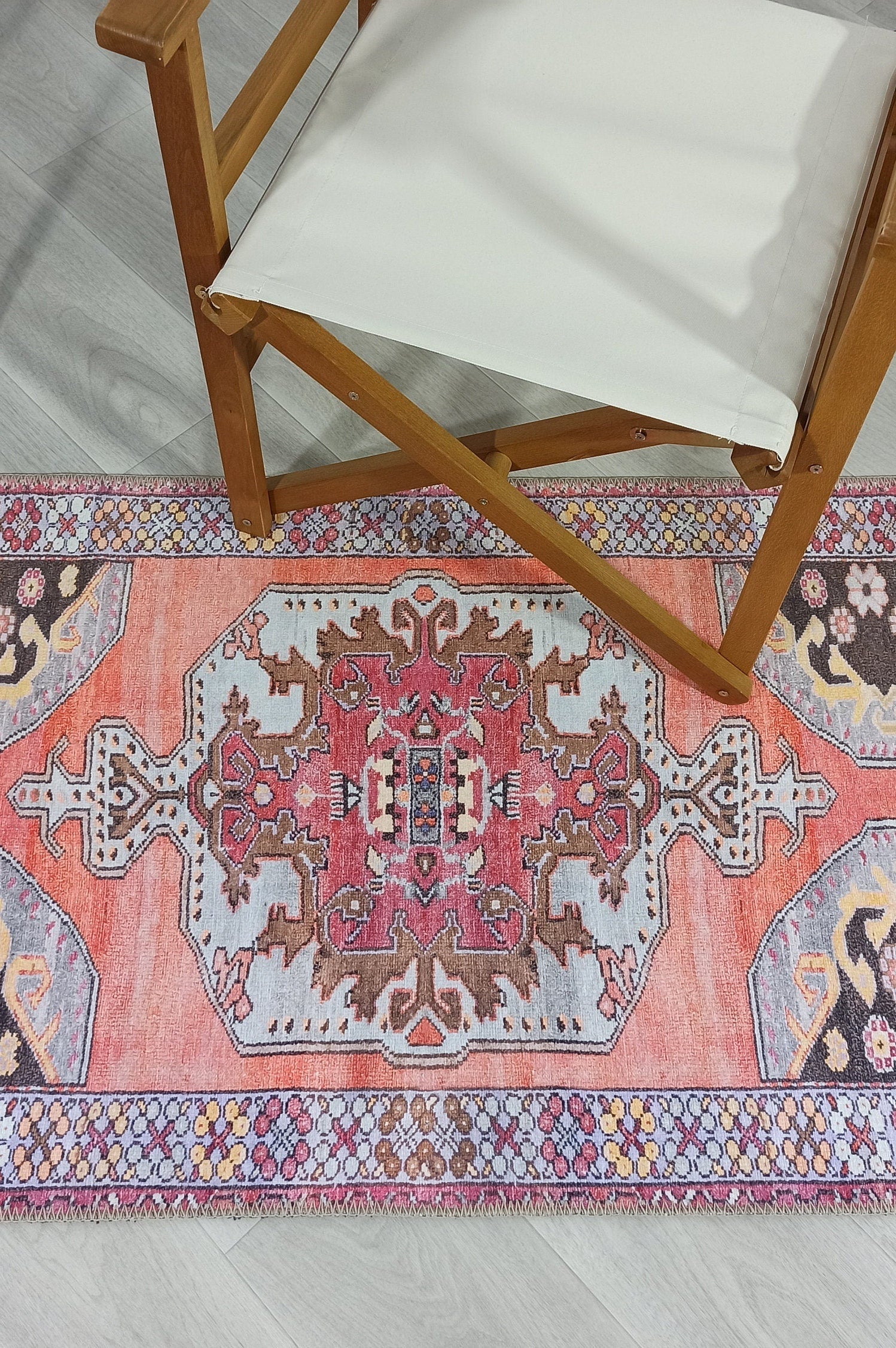 Farda Rug Turkish Blush Coral Pink Rug