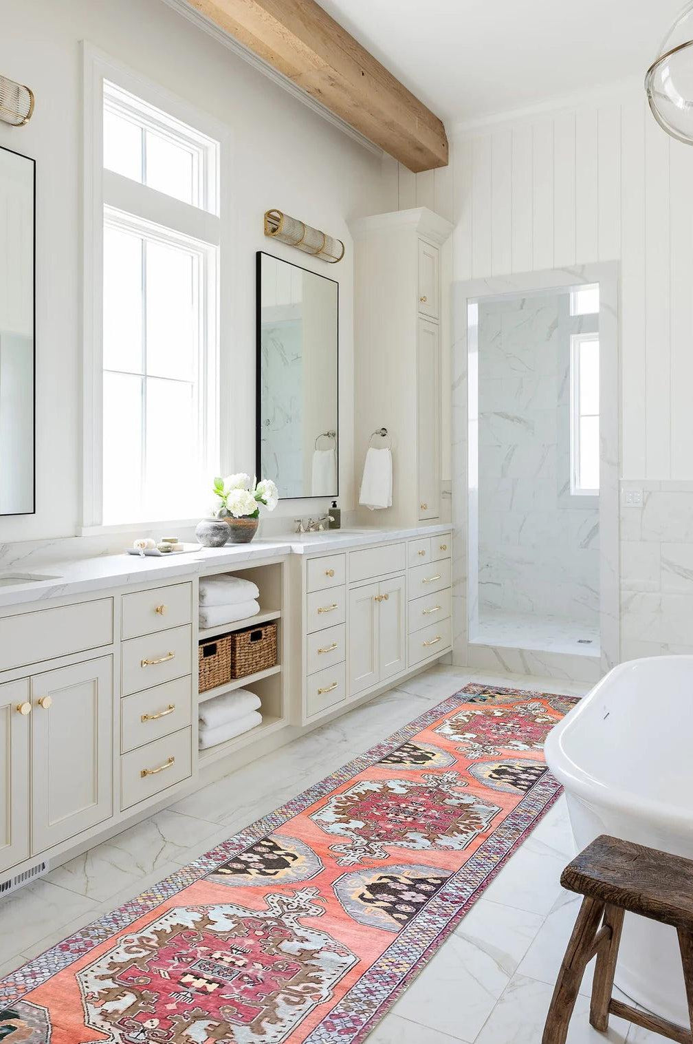 Farda Rug Turkish Blush Coral Pink Rug