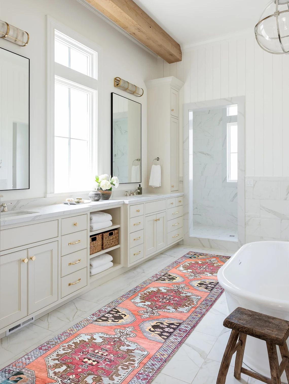 Farda Rug Turkish Blush Coral Pink Rug