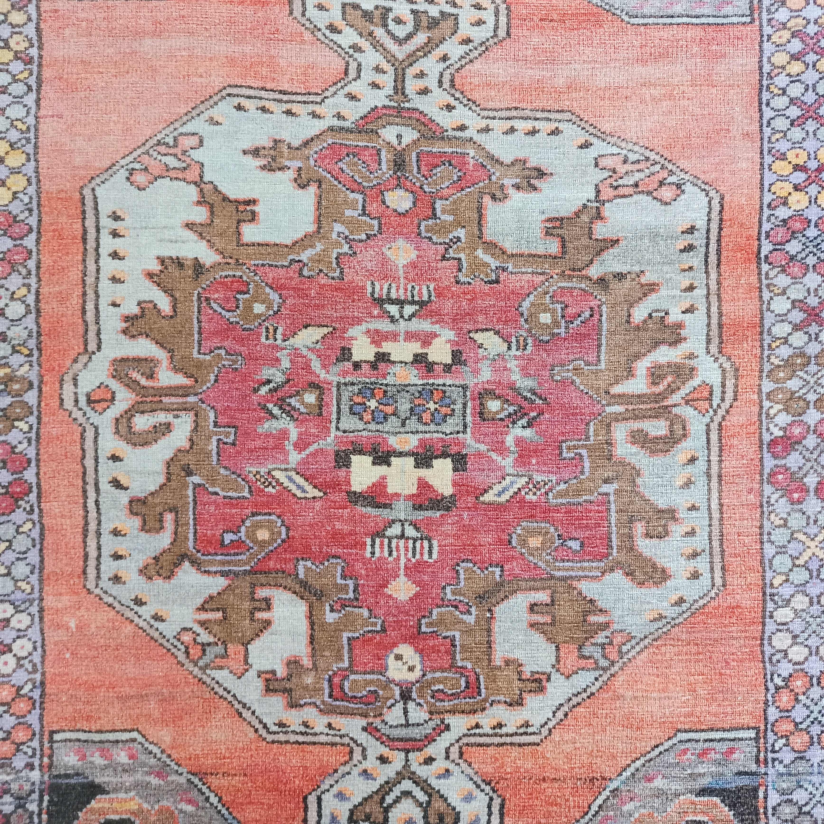Farda Rug Turkish Blush Coral Pink Rug