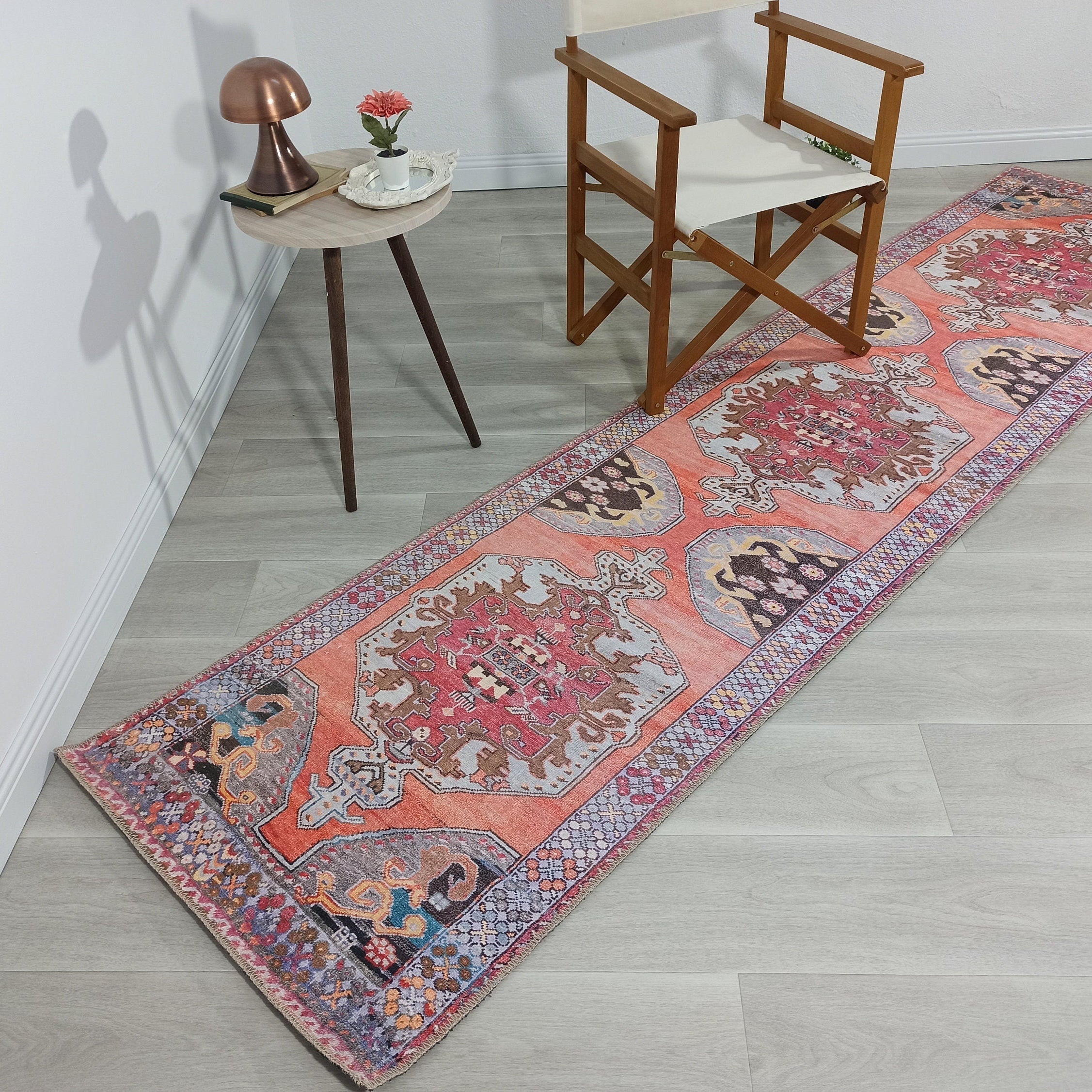 Farda Rug Turkish Blush Coral Pink Rug