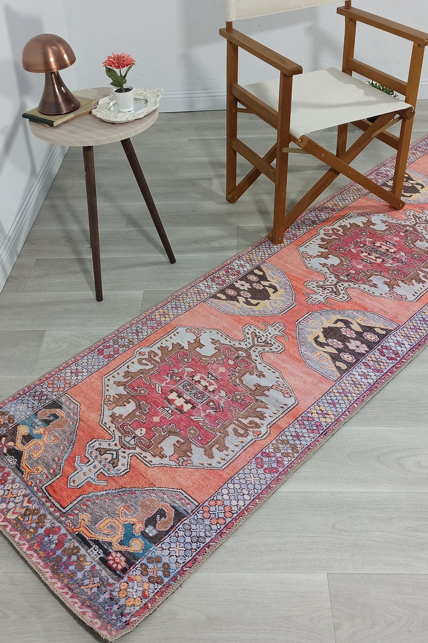 Farda Rug Turkish Blush Coral Pink Rug