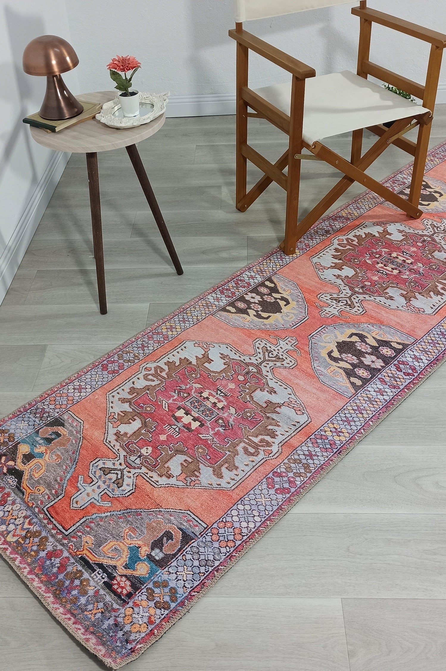 Farda Rug Turkish Blush Coral Pink Rug