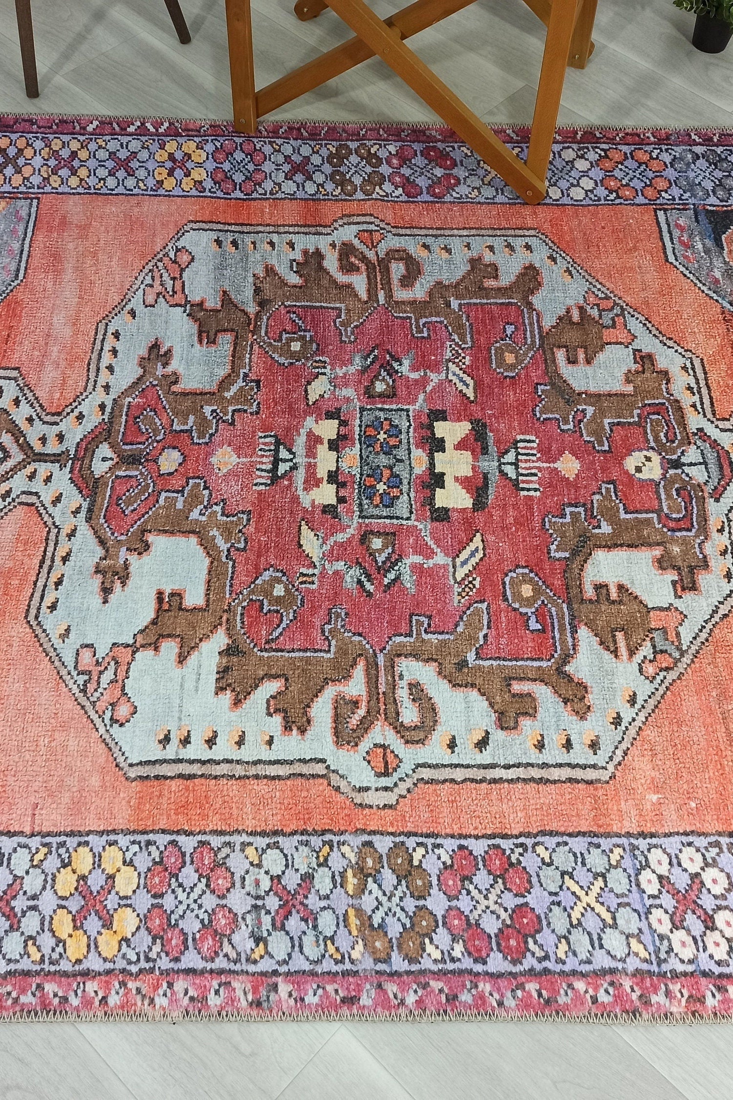 Farda Rug Turkish Blush Coral Pink Rug