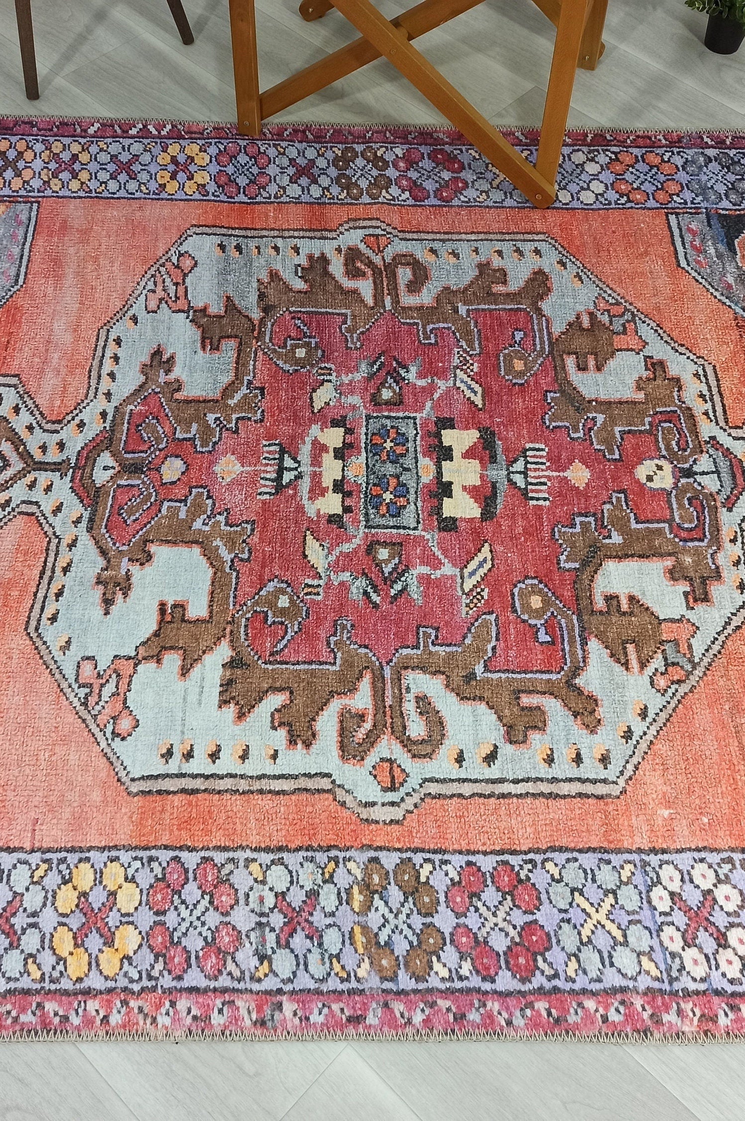 Farda Rug Turkish Blush Coral Pink Rug