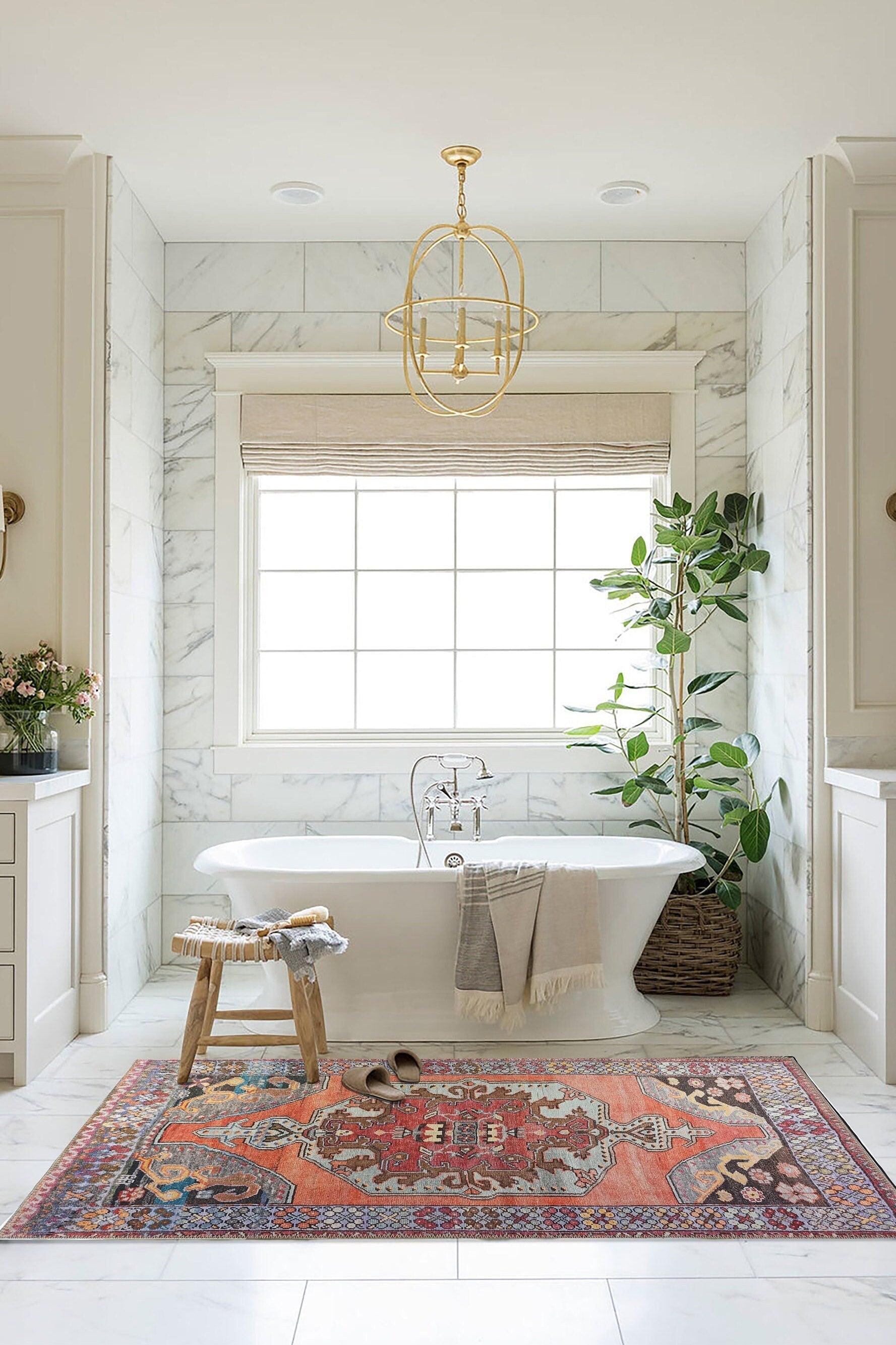 Farda Rug Turkish Blush Coral Pink Rug