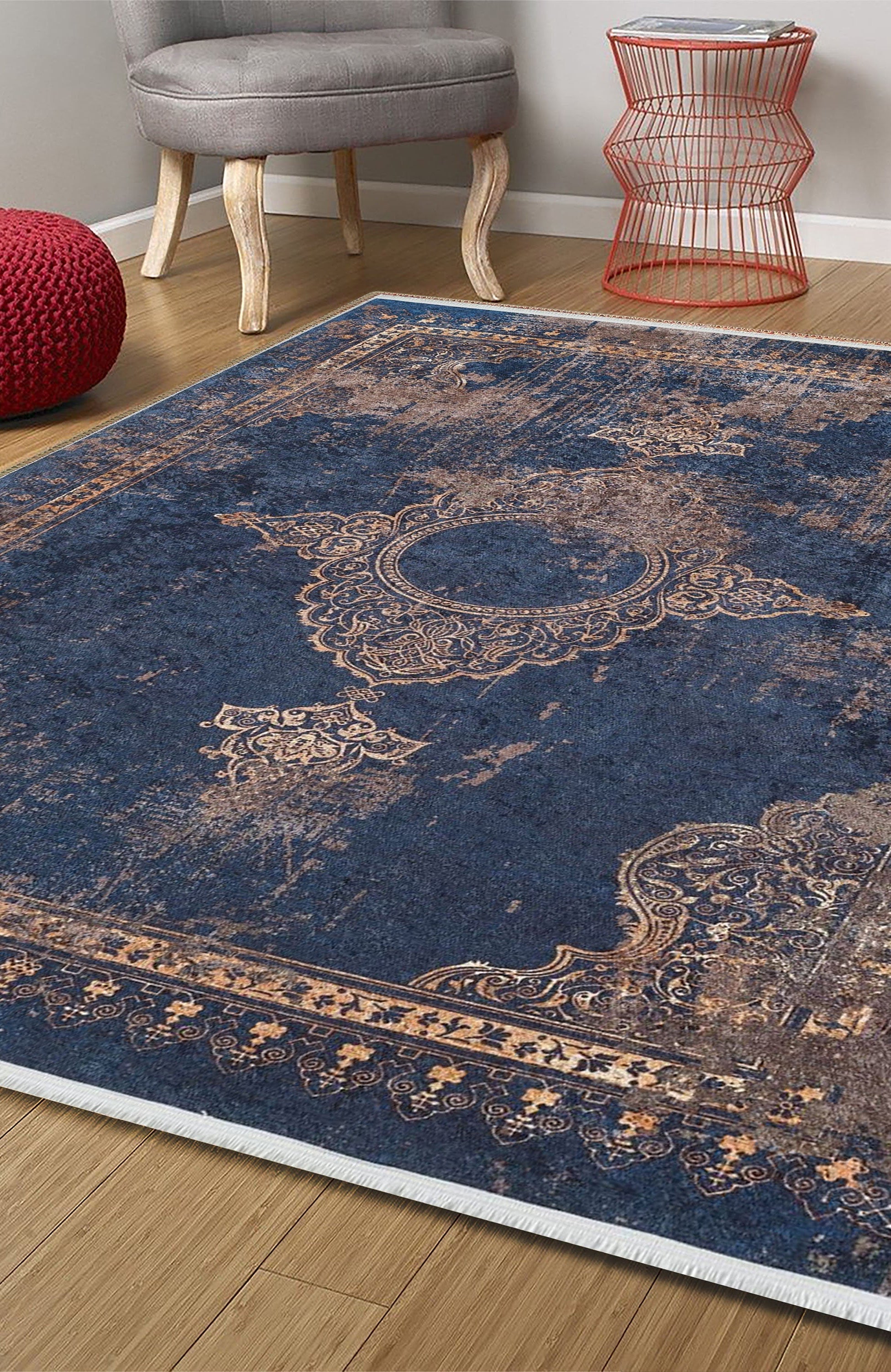 Fayla Turkish Light Muted Pink Ivory Beige Rug