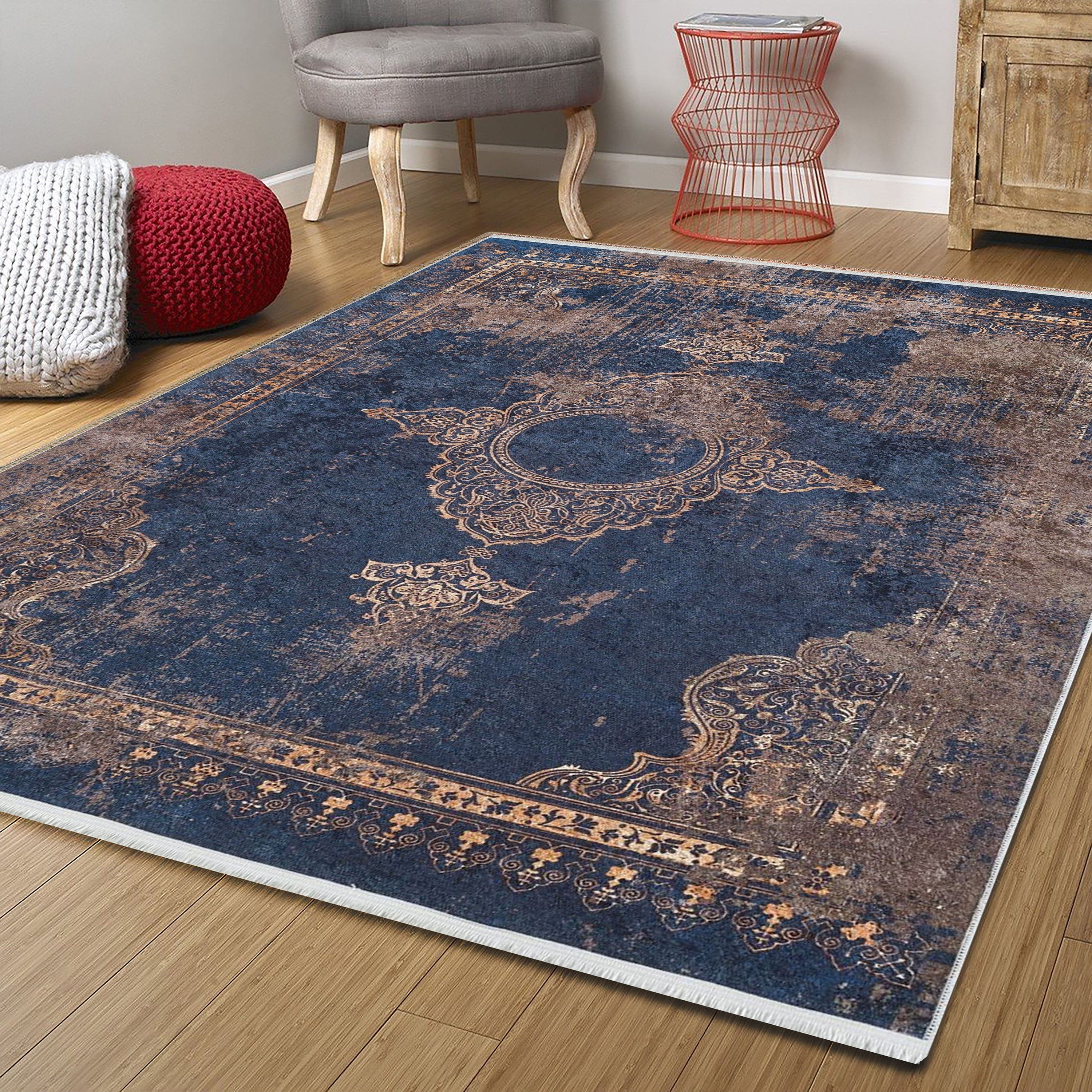 Fayla Turkish Light Muted Pink Ivory Beige Rug