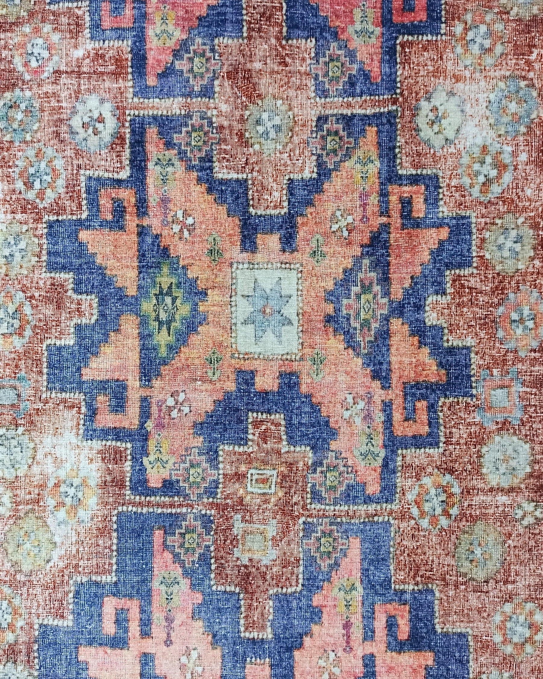 Fedra Runner Turkish Muted Red Pink Runner Rug