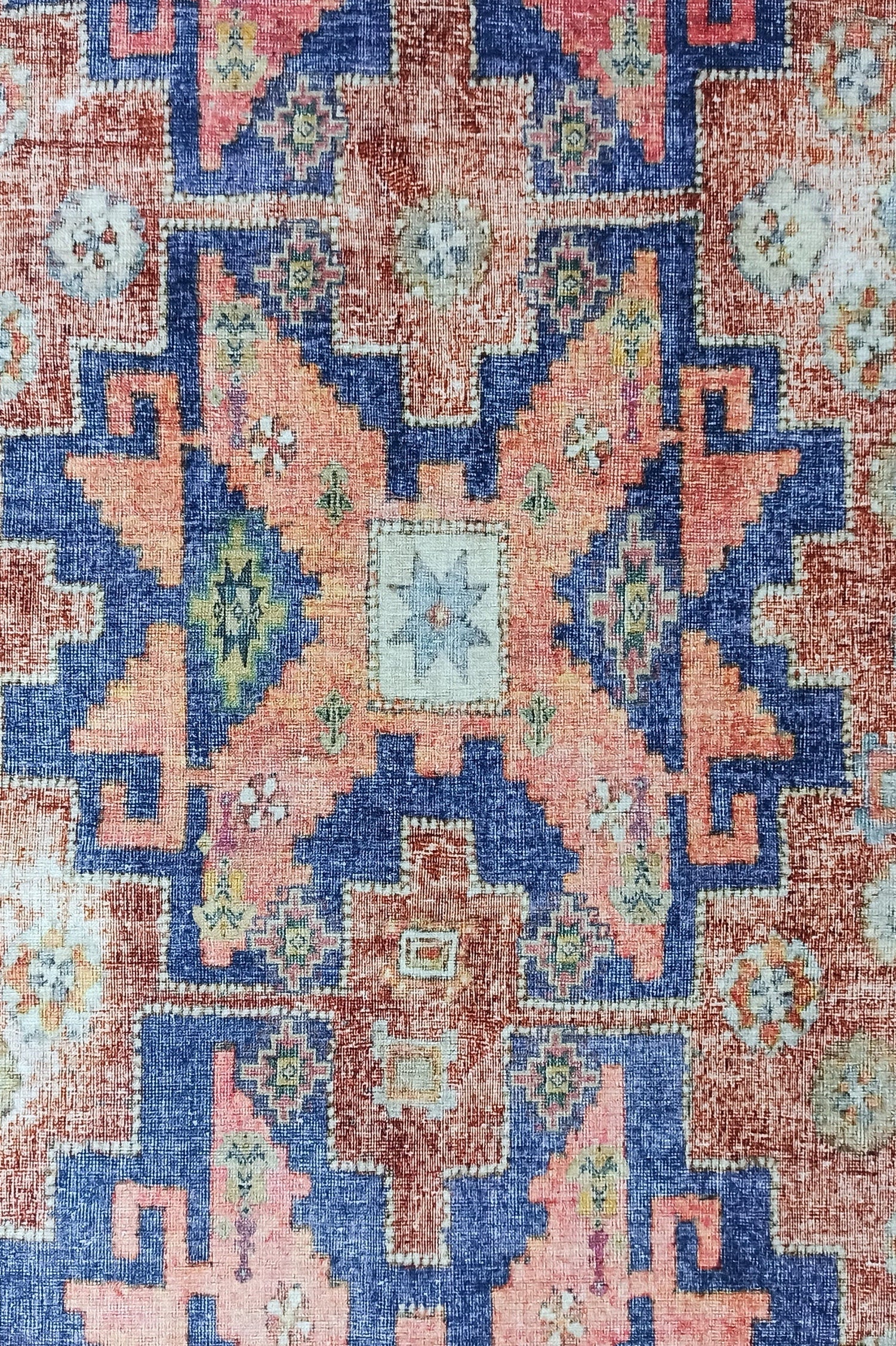 Fedra Runner Turkish Muted Red Pink Runner Rug