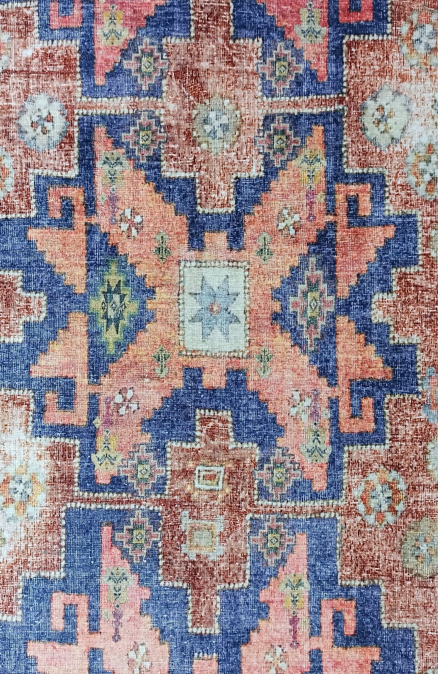 Fedra Runner Turkish Muted Red Pink Runner Rug