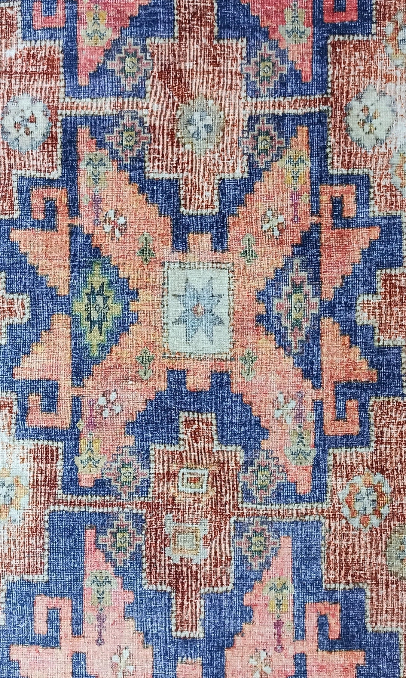 Fedra Runner Turkish Muted Red Pink Runner Rug