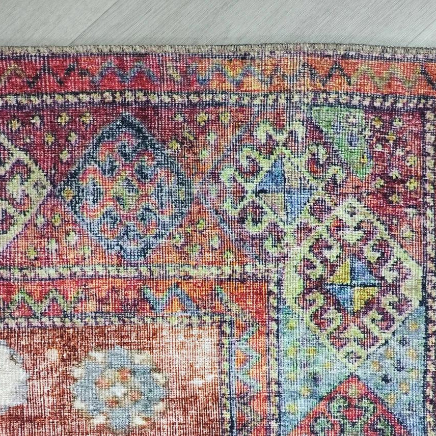 Fedra Turkish Beige Blue Red Rug