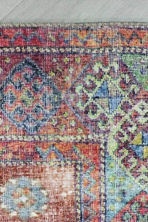 Fedra Turkish Beige Blue Red Rug