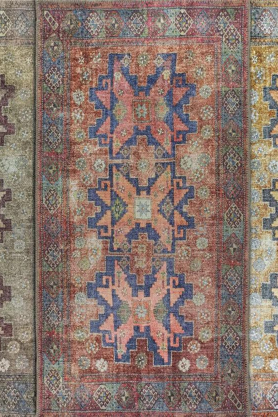 Fedra Turkish Beige Blue Red Rug