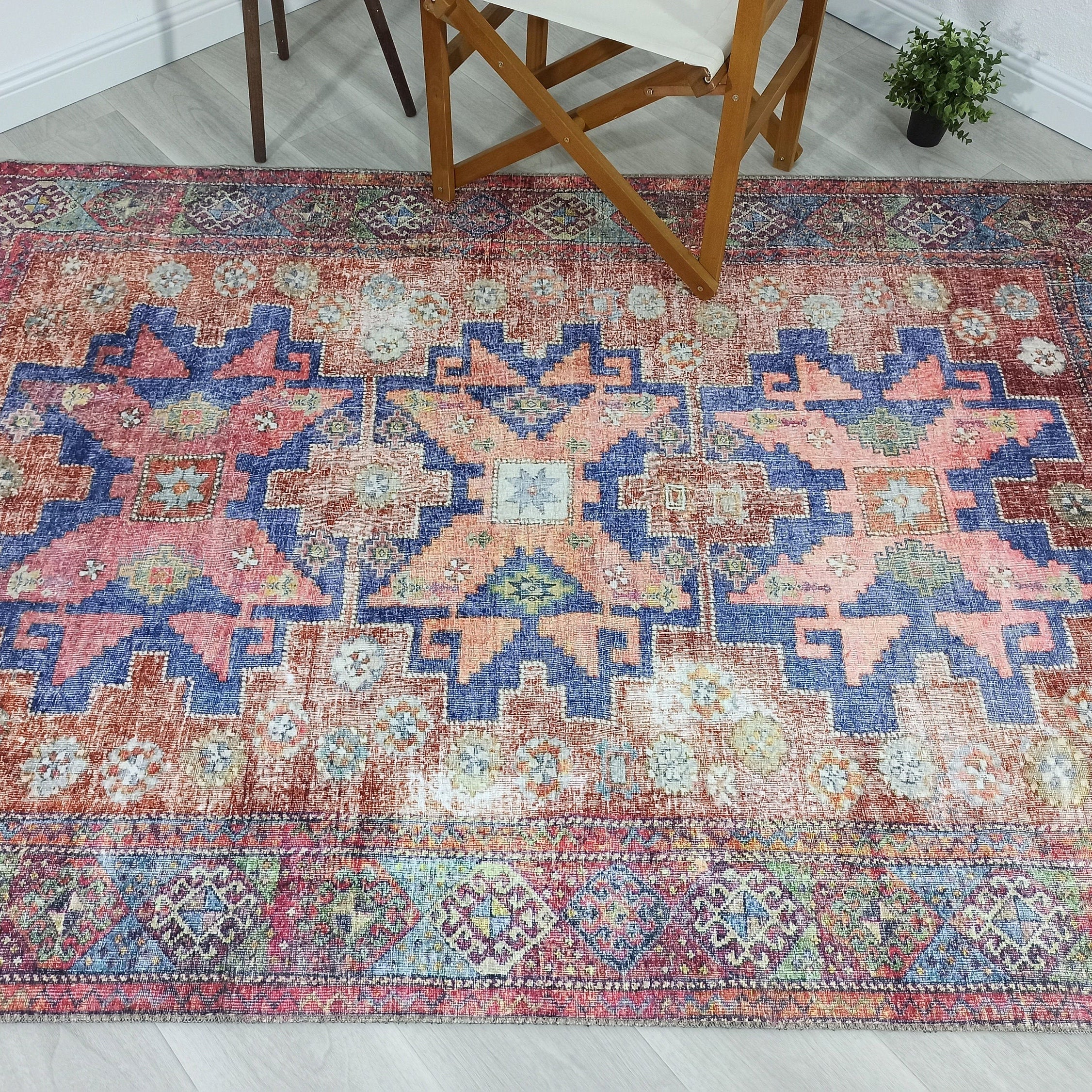 Fedra Turkish Beige Blue Red Rug