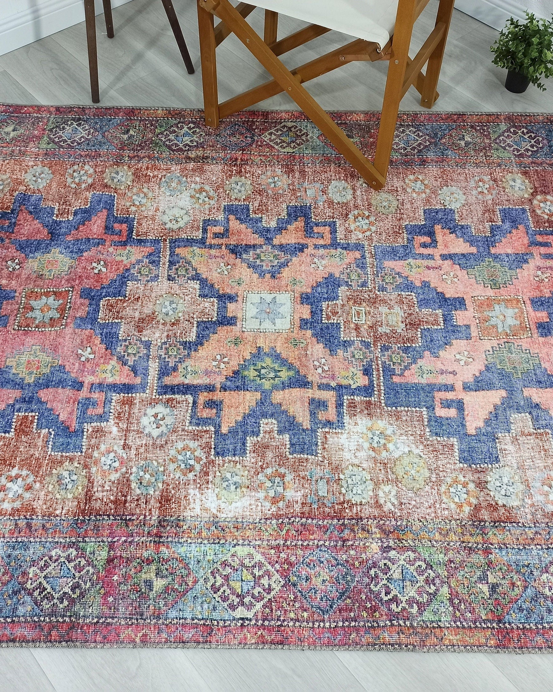 Fedra Turkish Beige Blue Red Rug