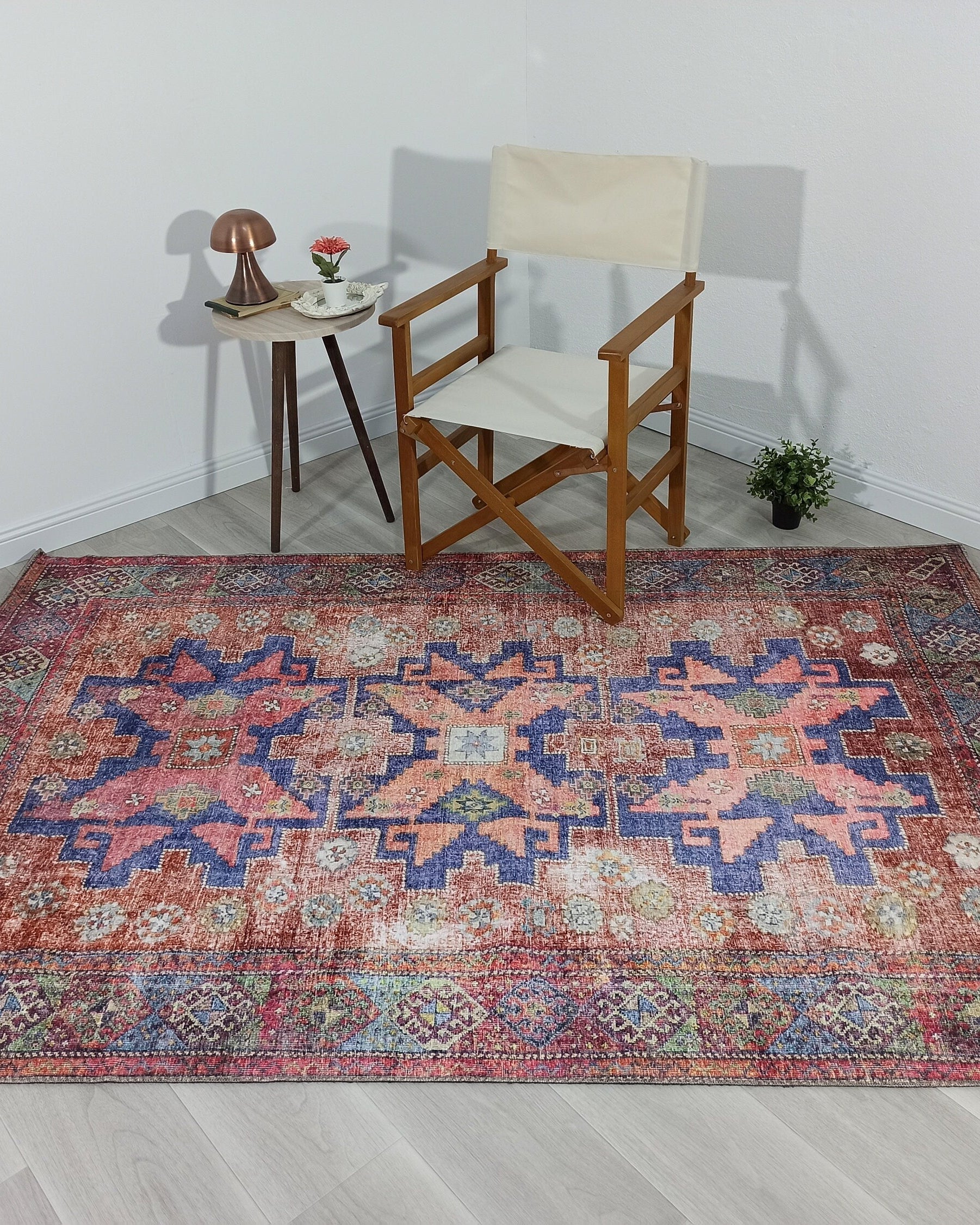 Fedra Turkish Beige Blue Red Rug