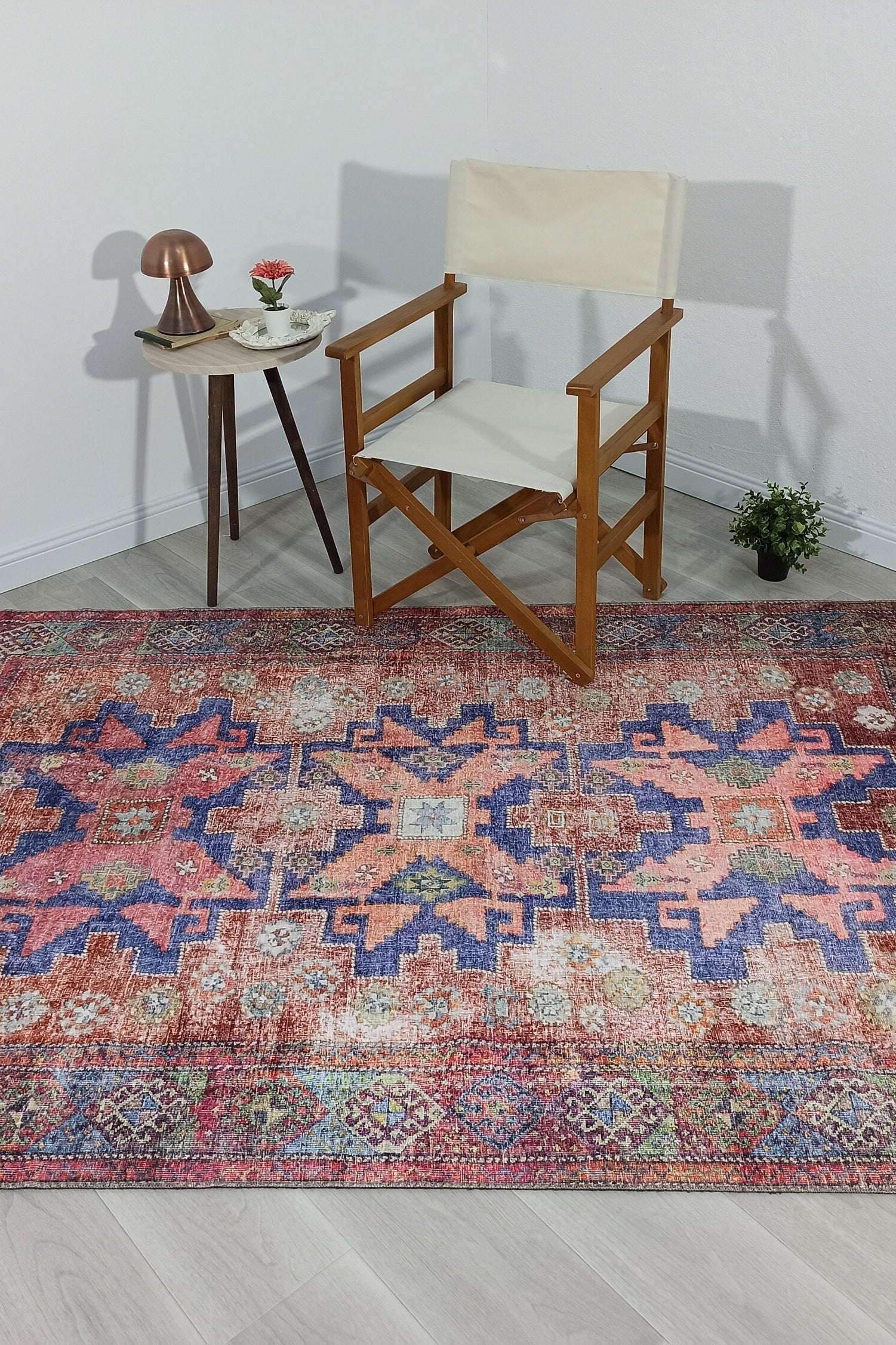 Fedra Turkish Beige Blue Red Rug
