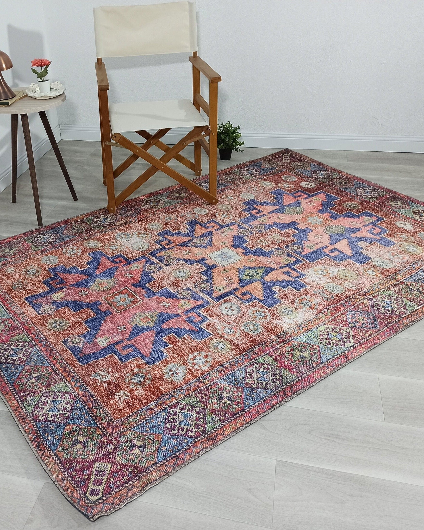 Fedra Turkish Beige Blue Red Rug