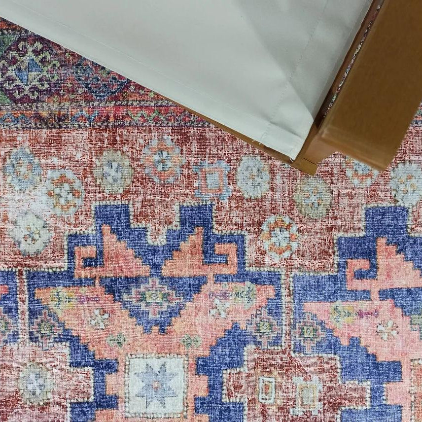 Fedra Turkish Beige Blue Red Rug