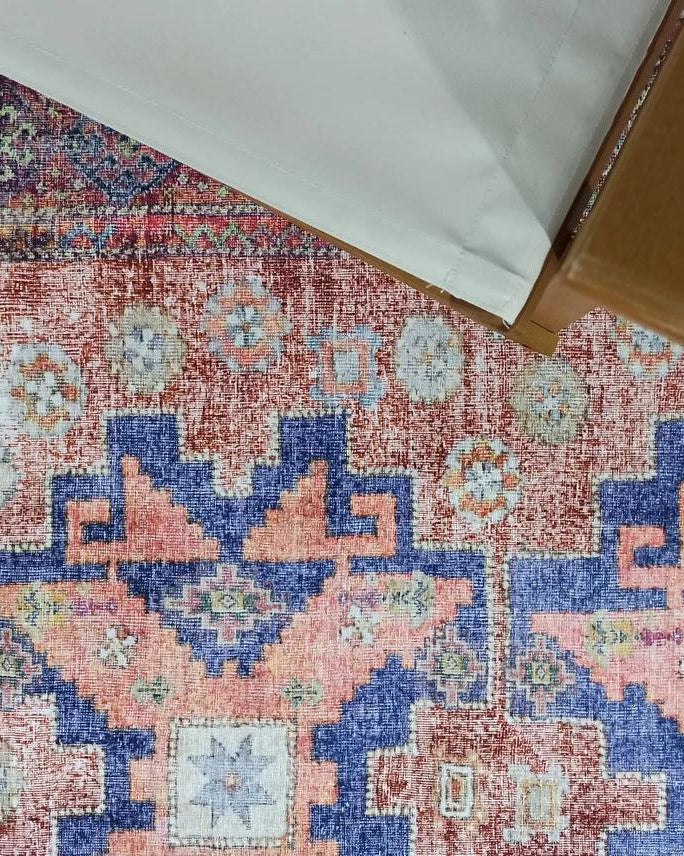 Fedra Turkish Beige Blue Red Rug