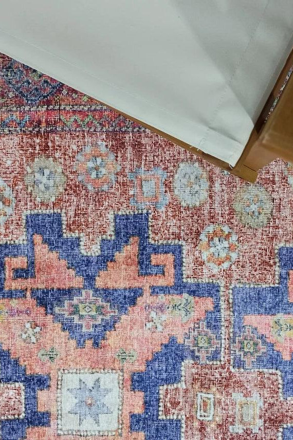Fedra Turkish Beige Blue Red Rug