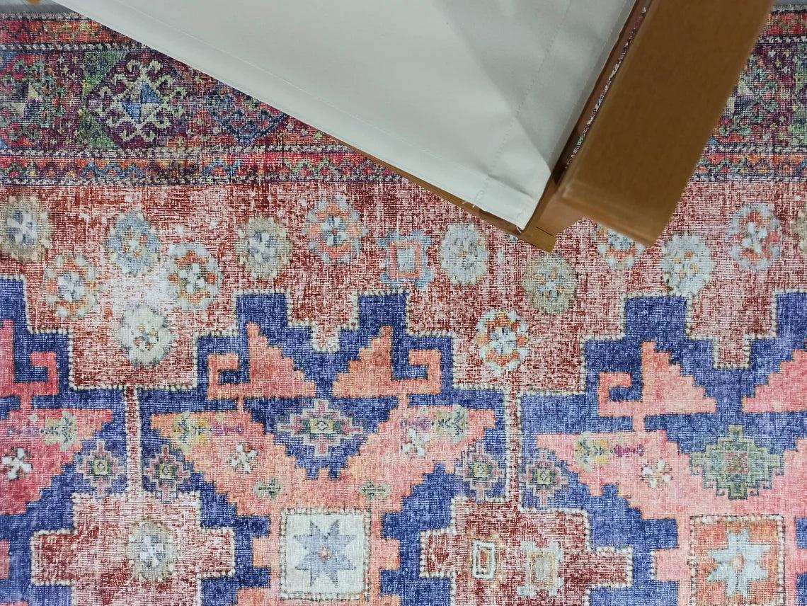 Fedra Turkish Beige Blue Red Rug