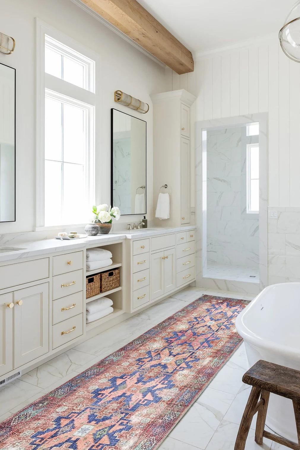 Fedra Turkish Beige Blue Red Rug