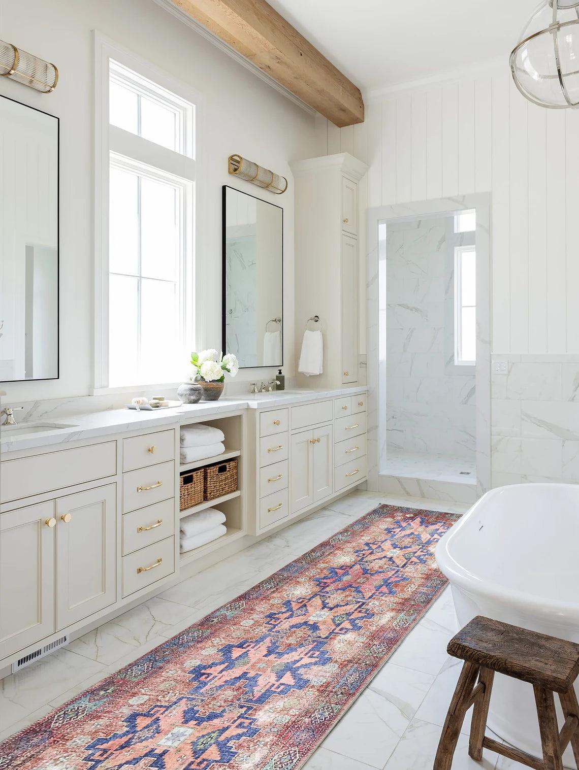 Fedra Turkish Beige Blue Red Rug