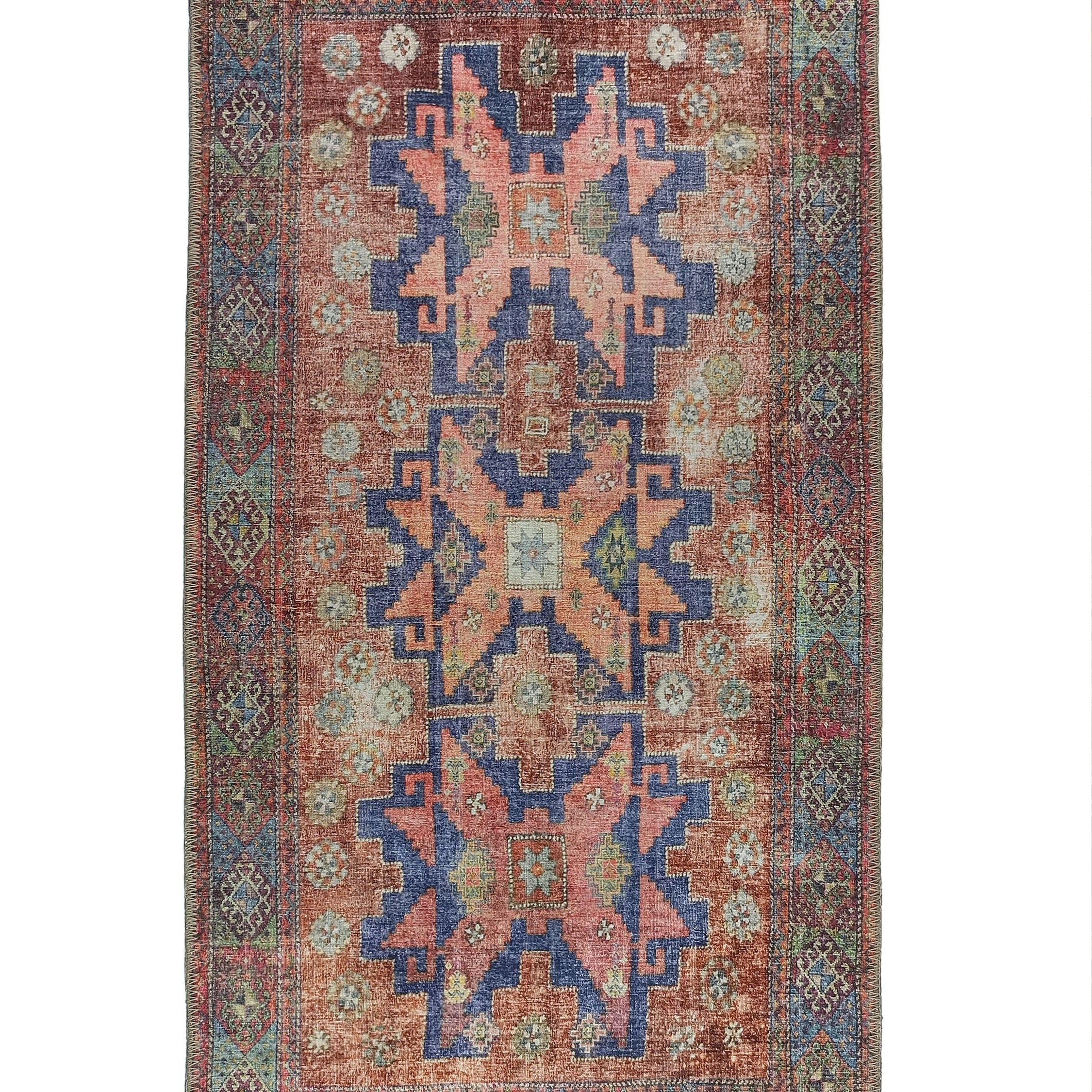 Fedra Turkish Beige Blue Red Rug