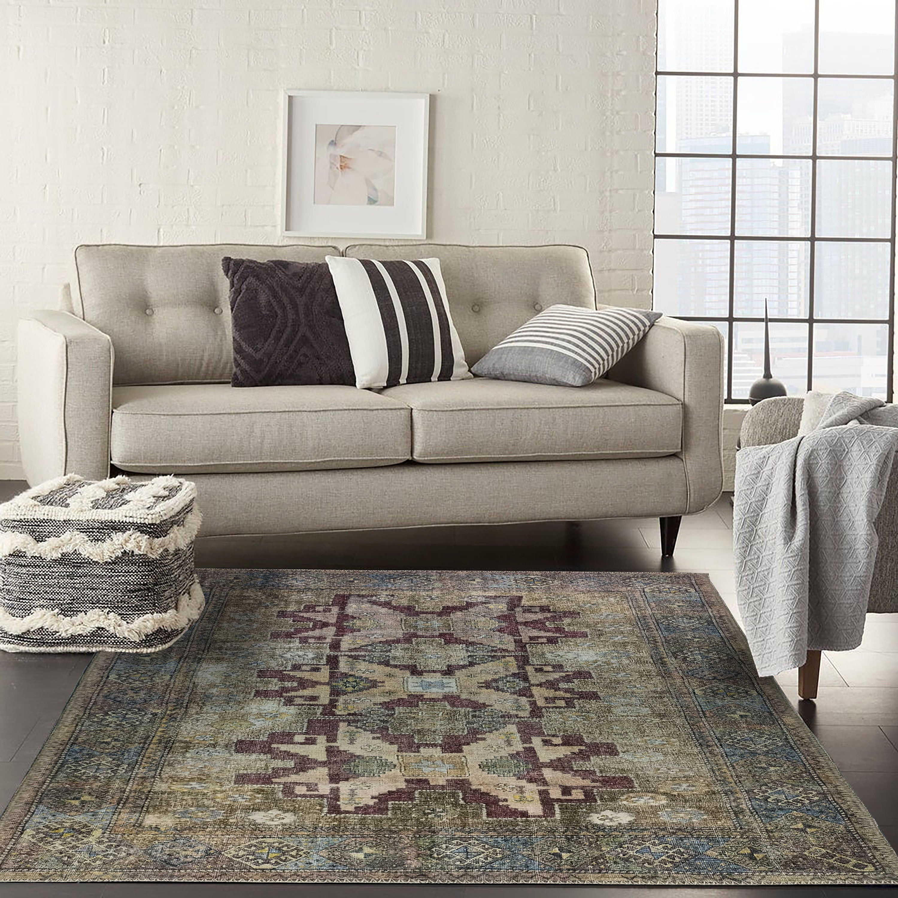 Fedra Turkish Beige Yellow Red Rug