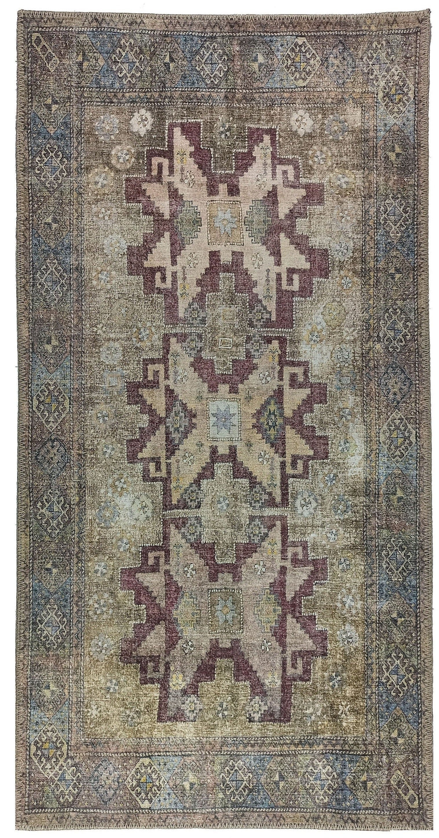 Fedra Turkish Beige Yellow Red Rug