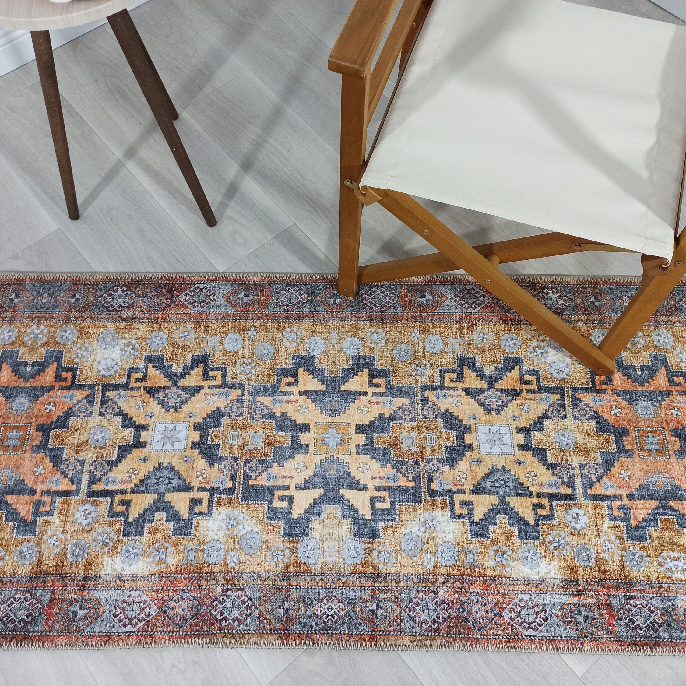 Fedra Turkish Yellow Gold Vintage Rug