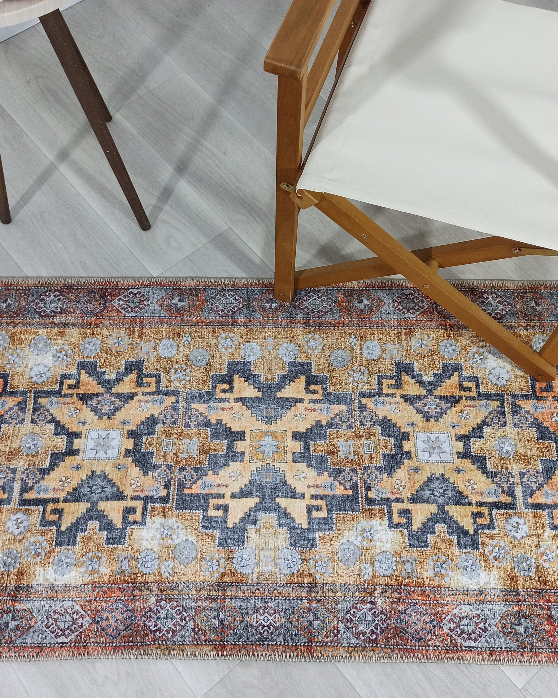 Fedra Turkish Yellow Gold Vintage Rug