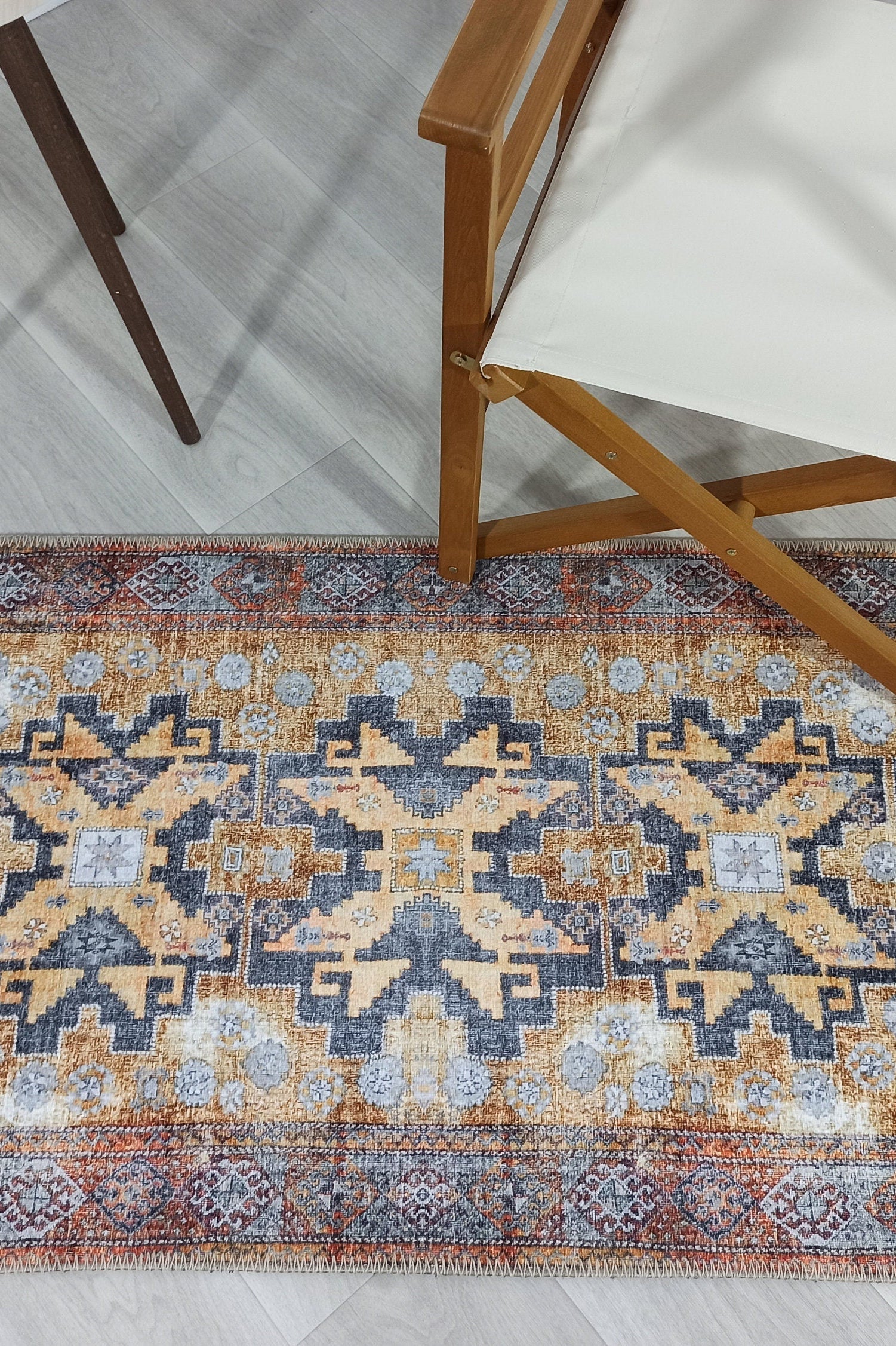 Fedra Turkish Yellow Gold Vintage Rug