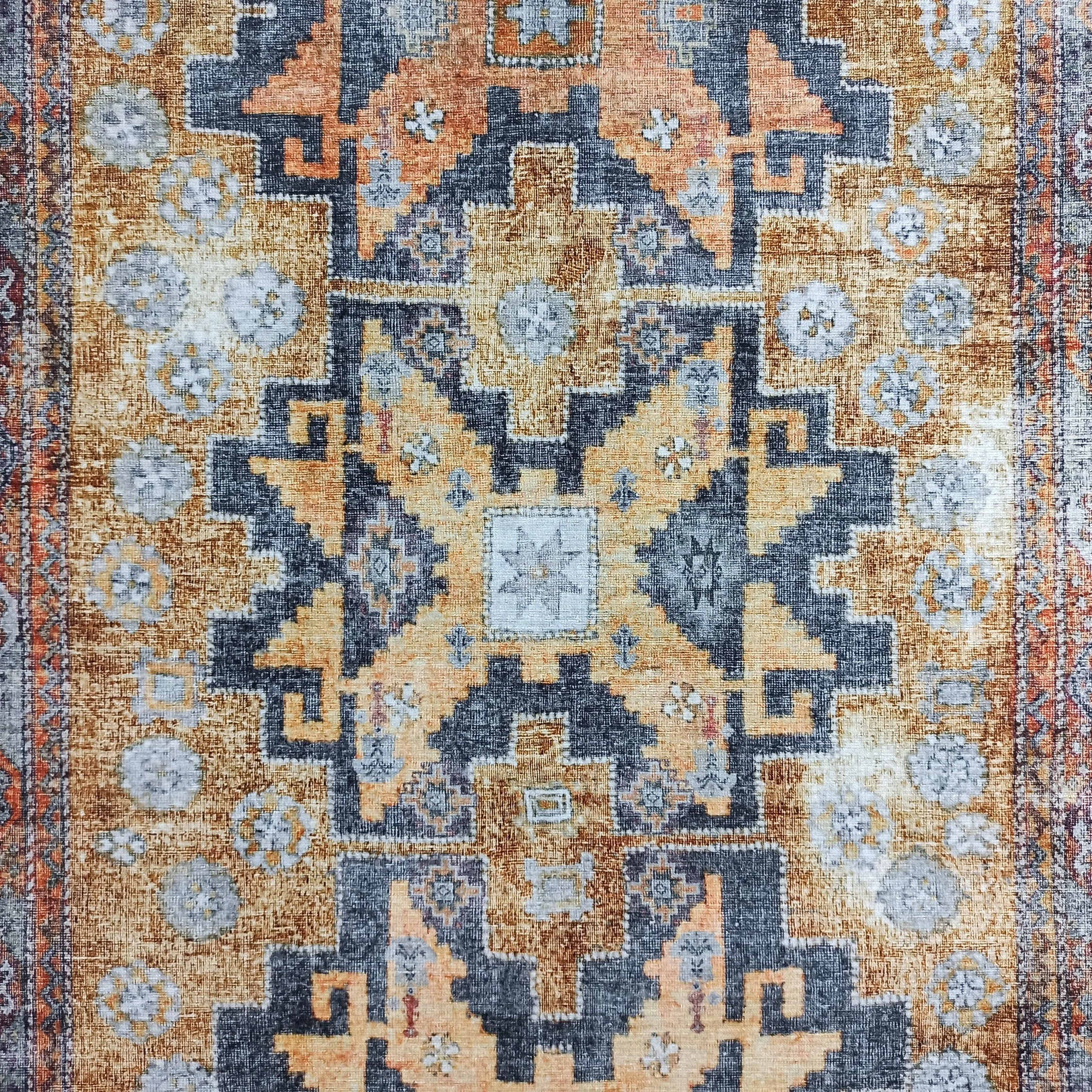 Fedra Turkish Yellow Gold Vintage Rug