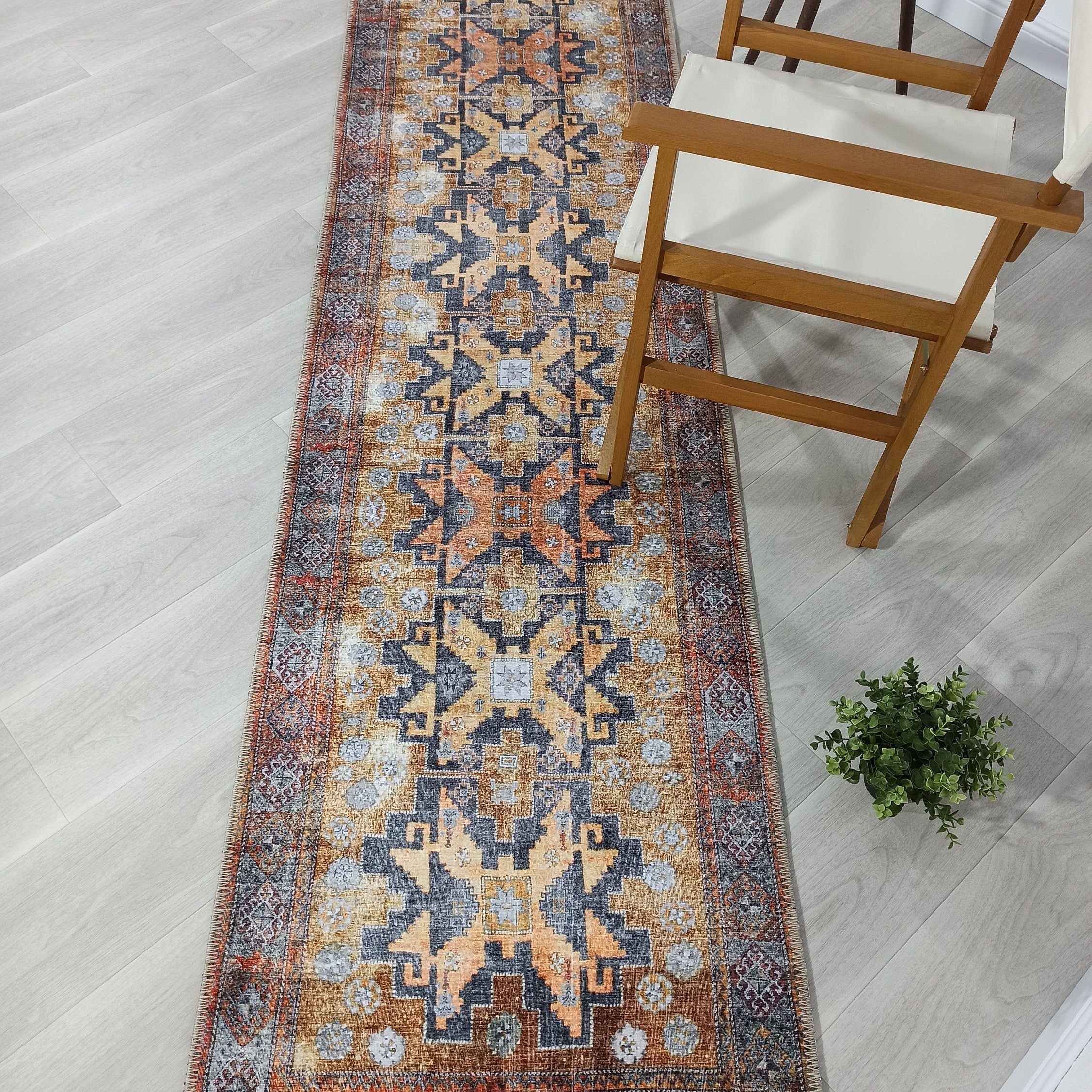 Fedra Turkish Yellow Gold Vintage Rug