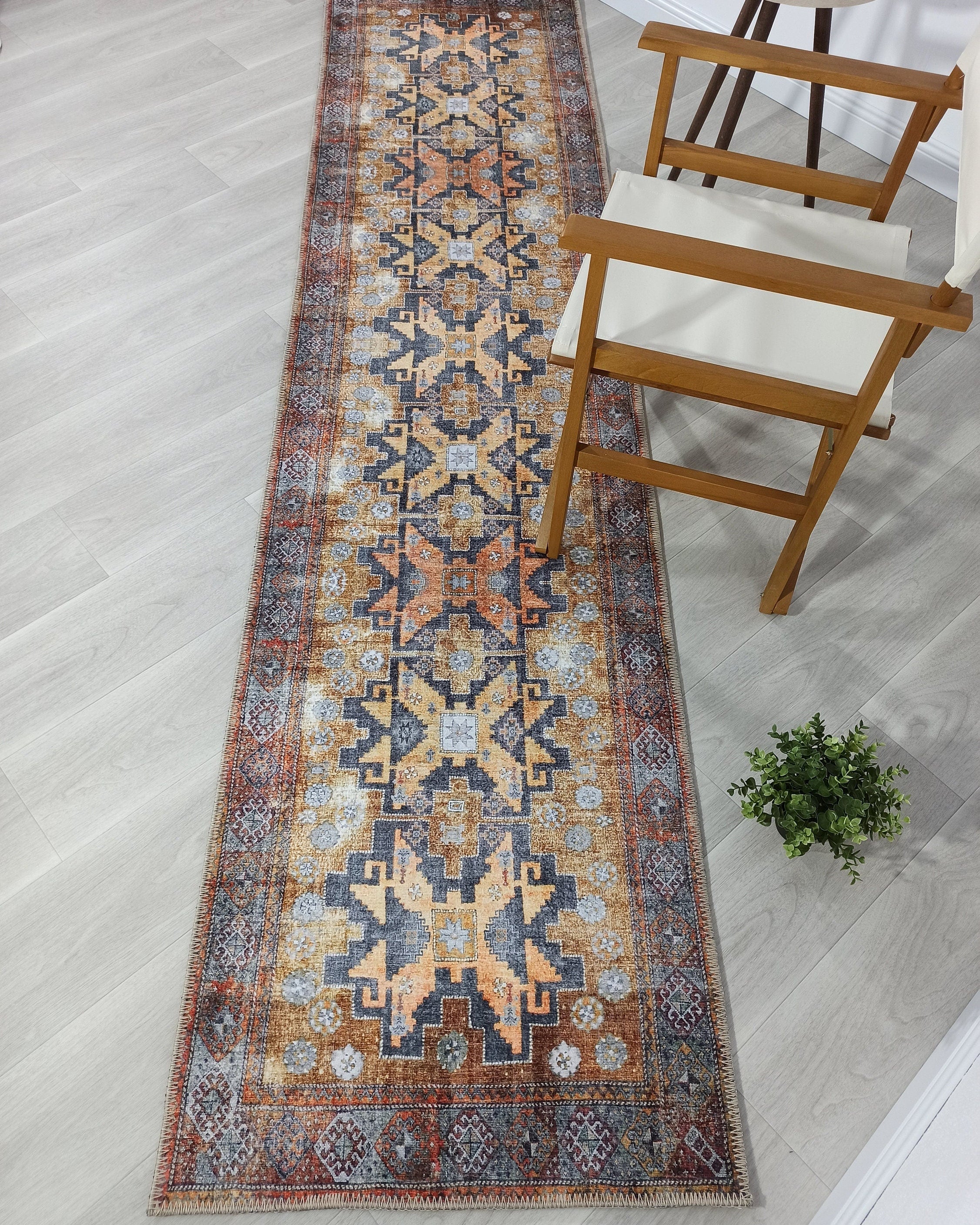 Fedra Turkish Yellow Gold Vintage Rug